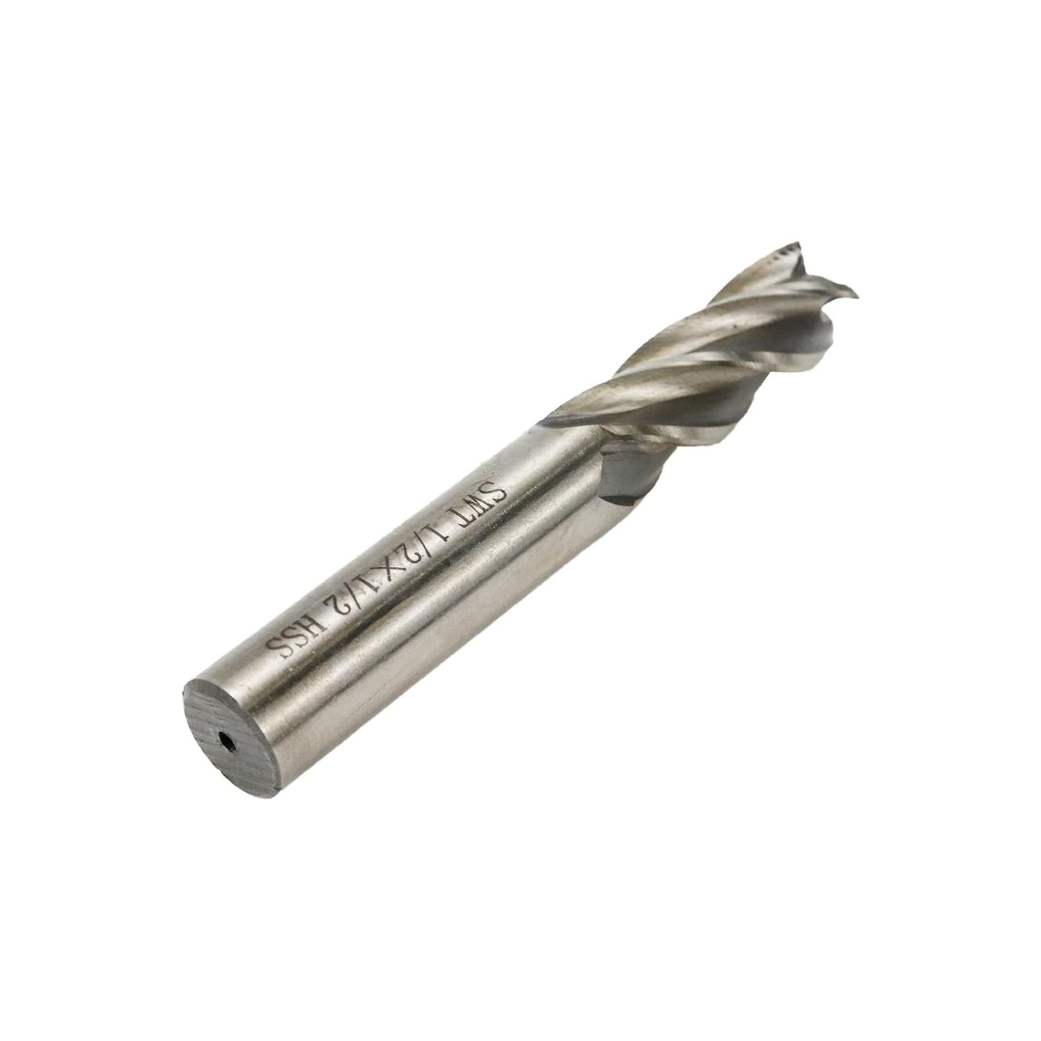 Square End Mill 1/2" Cutting Dia X 1/2" Shank Dia 4 Flute Straight End Mill Cut
