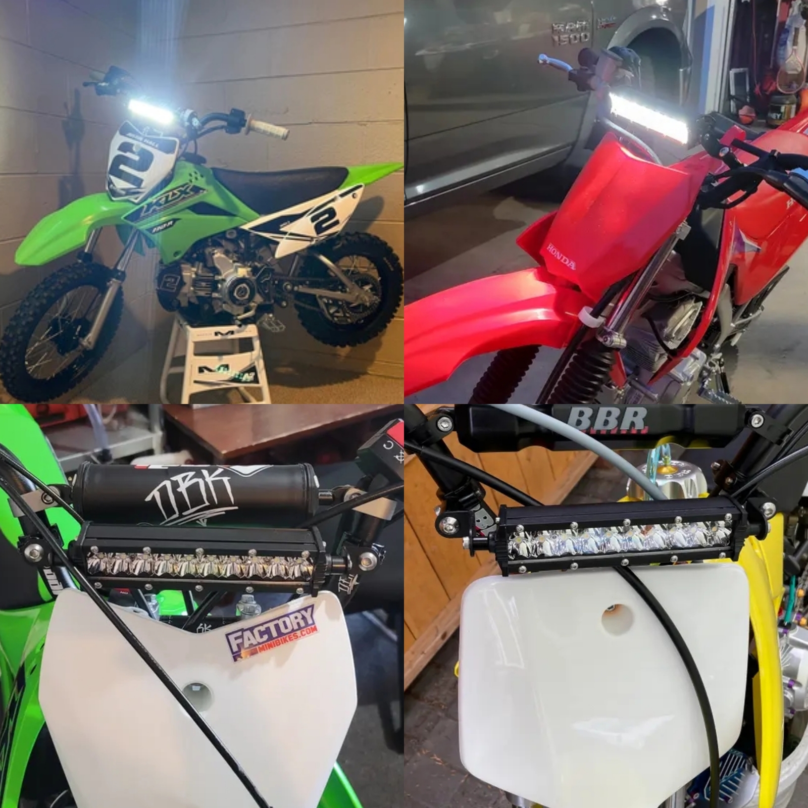 For KLX110 CRF110 TTR110 YZ250F LED Headlight Light Bar Lighting Kit Plug-N-Play