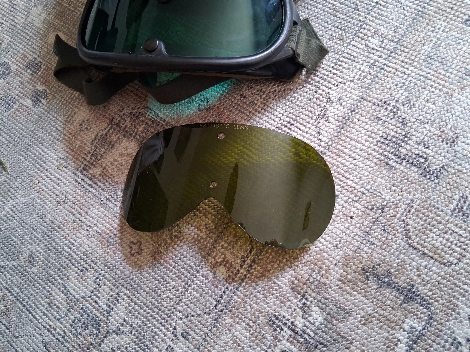 US M1 Helmet with Liner and Cover and Goggles Paratrooper Mint