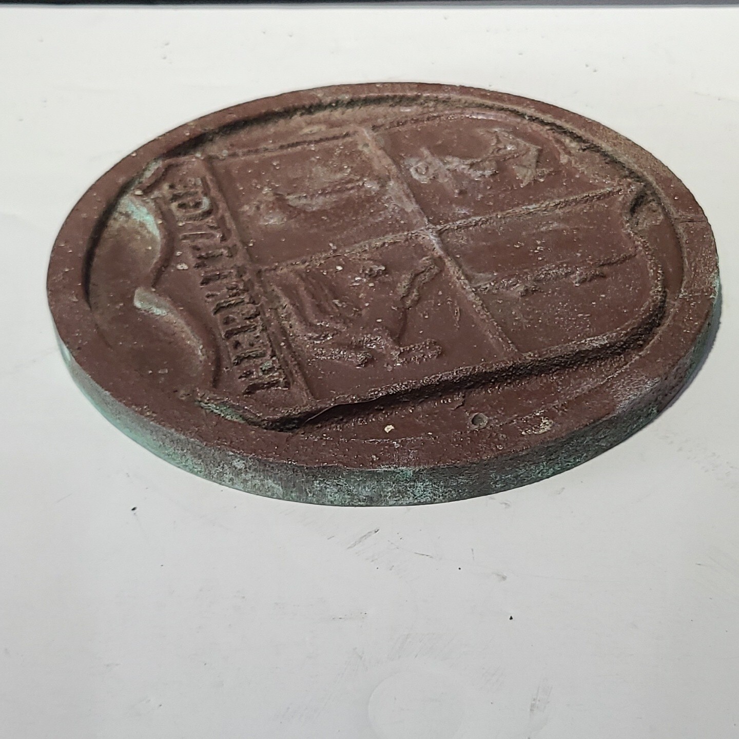 Bronze USS HERMITAGE LSD-34 USAT Navy War Ship Military Vtg Wall Plaque