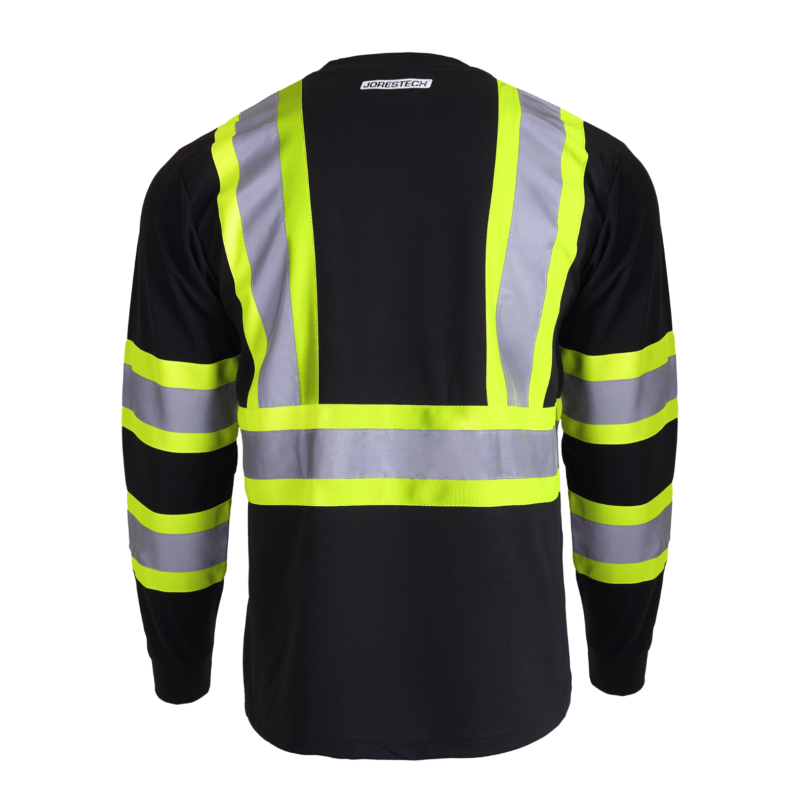 5 pack Black Hi Vis Shirt ANSI Reflective Safety Long Sleeve HIGH VISIBILITY