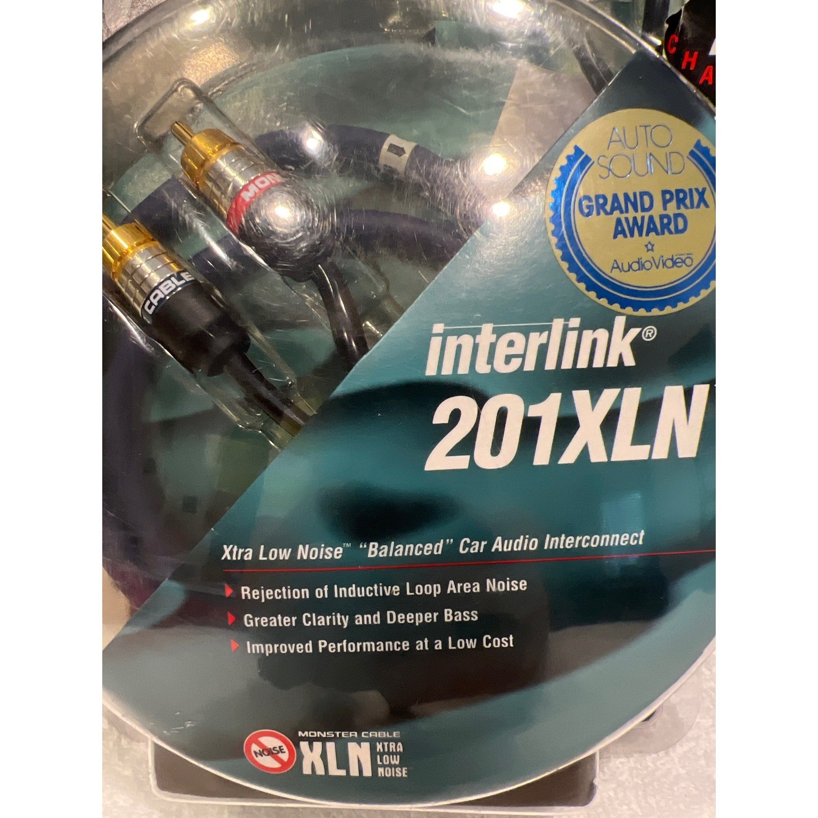 Monster Cable Interlink 201XLN 2-Channel Car Audio RCA Interconnect 1m 3.3ft NEW