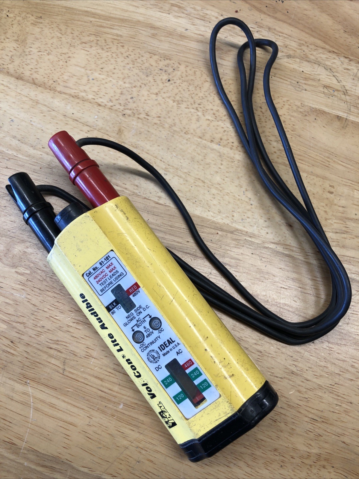 Ideal Tools VOLTAGE TESTER MODEL 61-101 Vol-con Lite Audible ‘Wiggy’