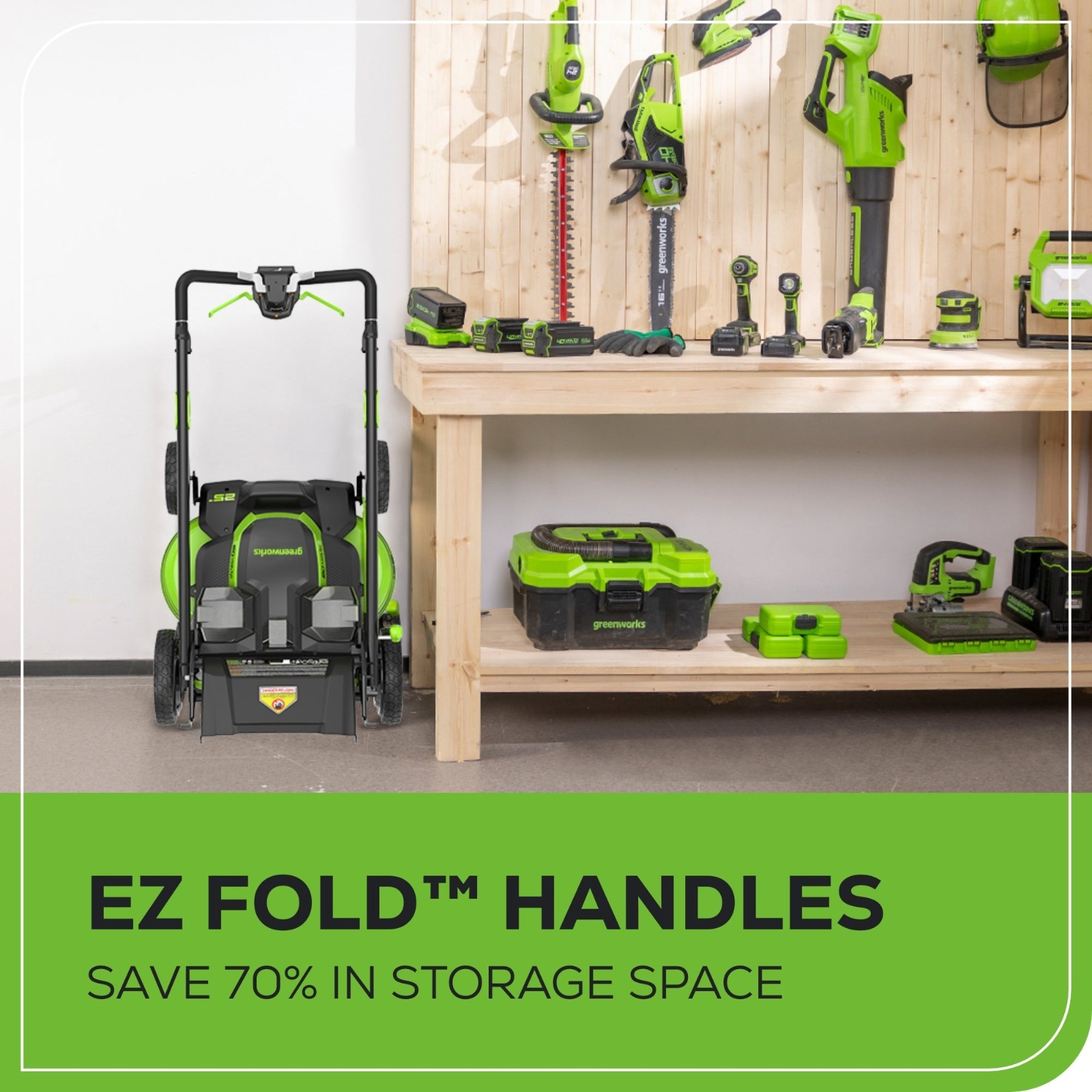 Greenworks 80V 25" Self-Propelled Lawn Mower Two Battery Port w/ 2x2.5Ah Battery