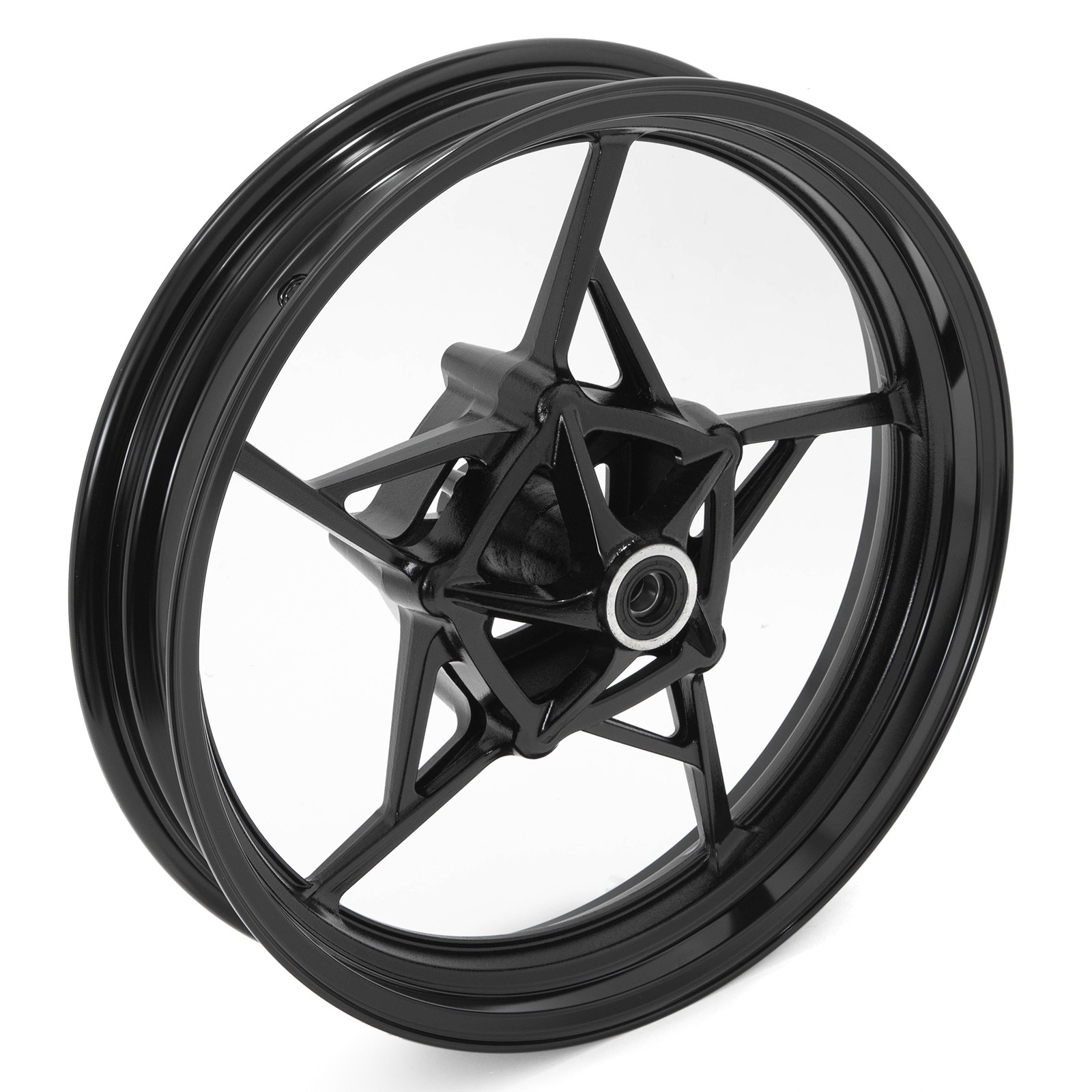 Black 17"x3" Front Wheel Tubeless Rim for Kawasaki Ninja 500R 2024 2025 Z500 SE