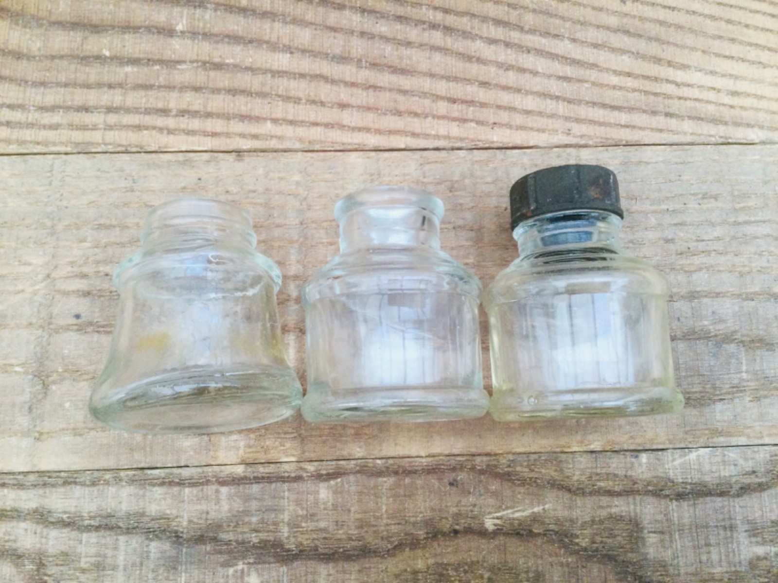 Vintage Glass Ink Bottles Selection - Stephens Ink Bottles