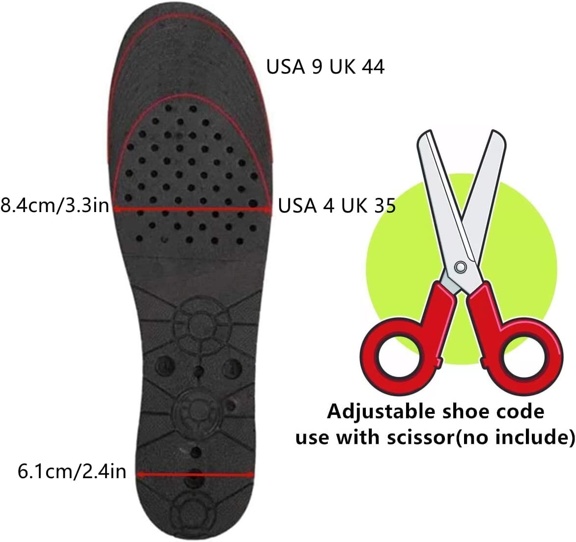 Men Women Invisible Height Increase Insoles Heel Lift Taller Shoe Inserts Pad US