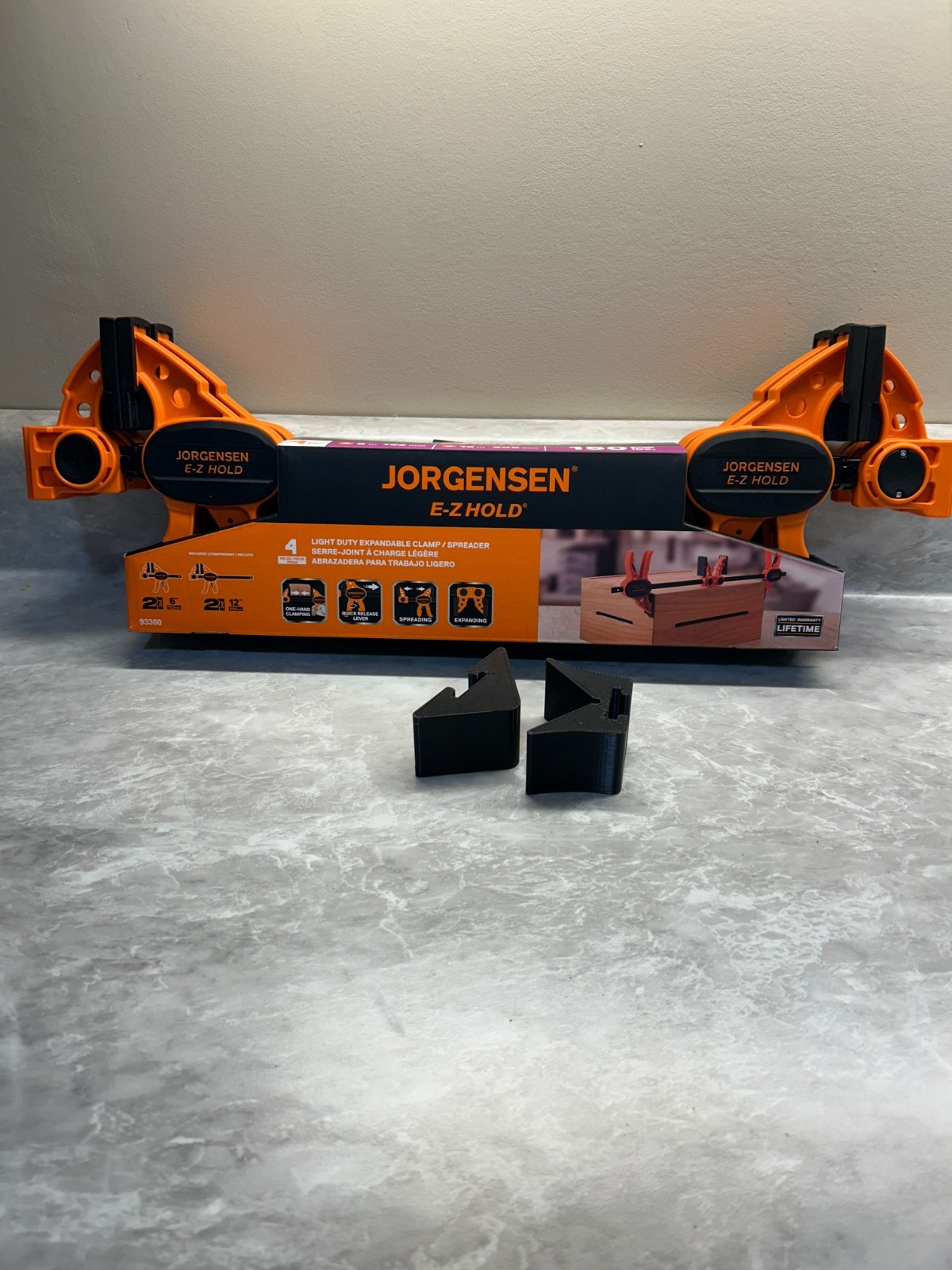 90 degree corner clamp adapter for JORGENSEN E-Z Hold woodworking clamps