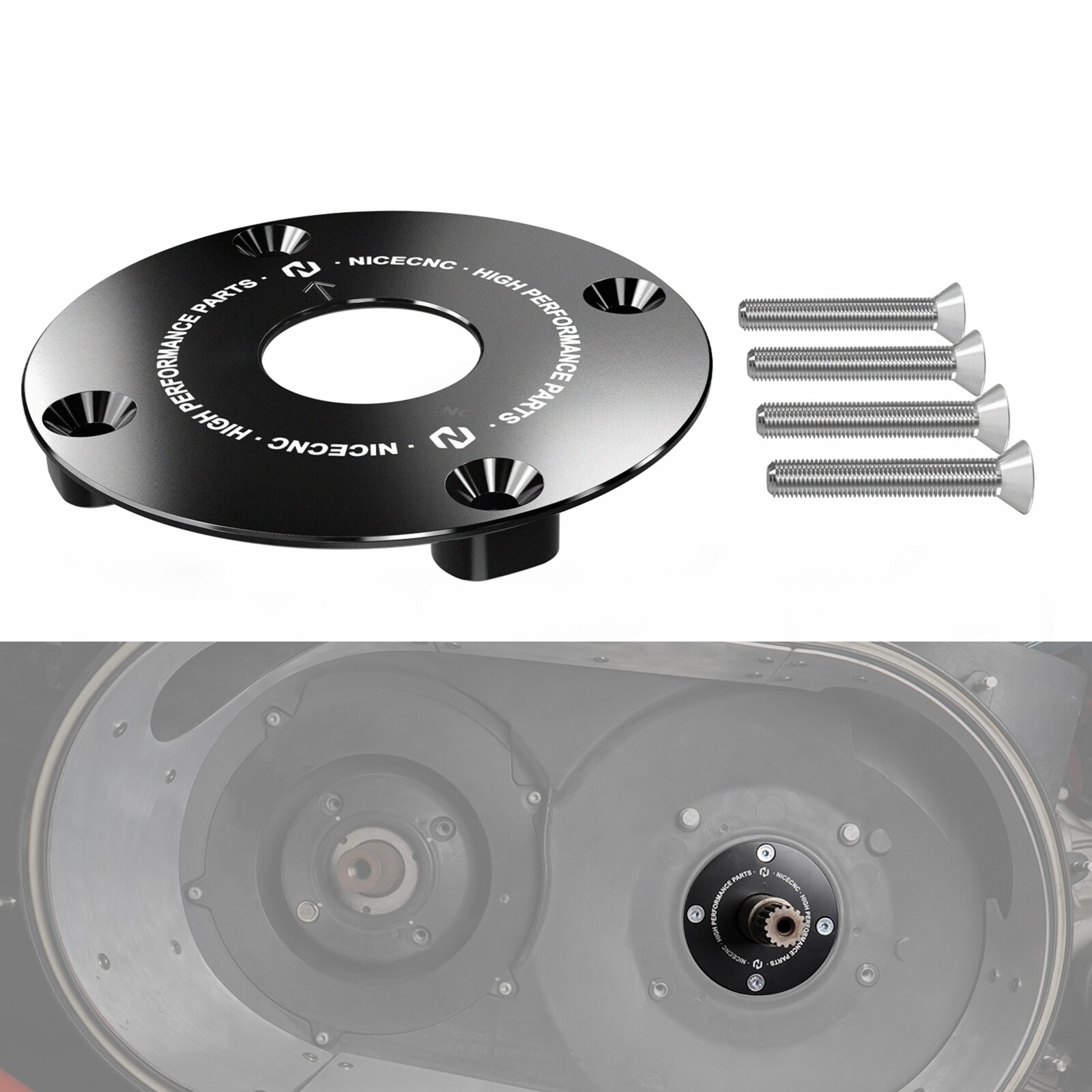 For Can-Am X3 Maverick Transmission Seal Guard with 4x Bolts NICECNC 2017-2023