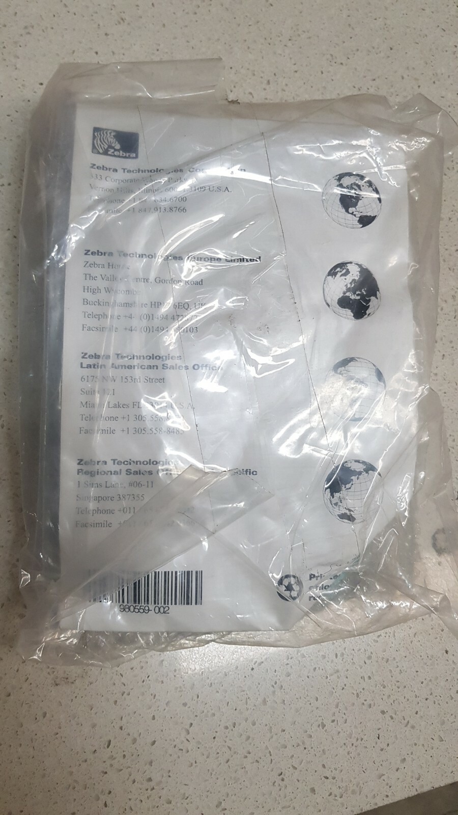 Genuine Zebra Printer Kit, 2 Inch Media Adapter 105829001 Brand New See Pics