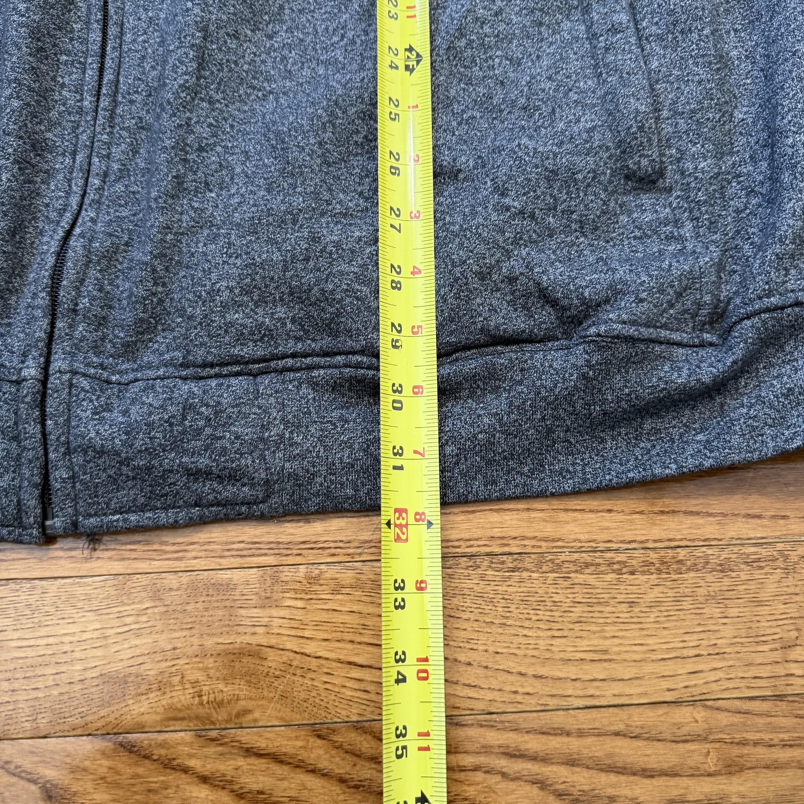 Champion Jacket Mens 2XLT Gray Full Zip Fleece Track Big Tall Logo Stand Collar