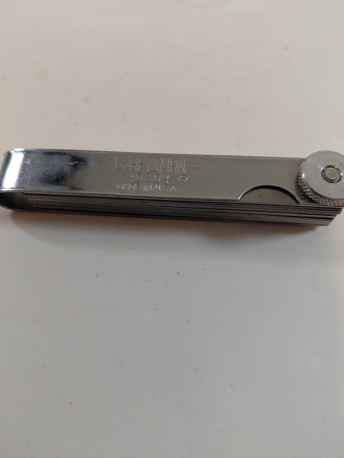 Craftsman 40804 Feeler Gauge Set 12 Blades Made in USA Gap Thickness Tool