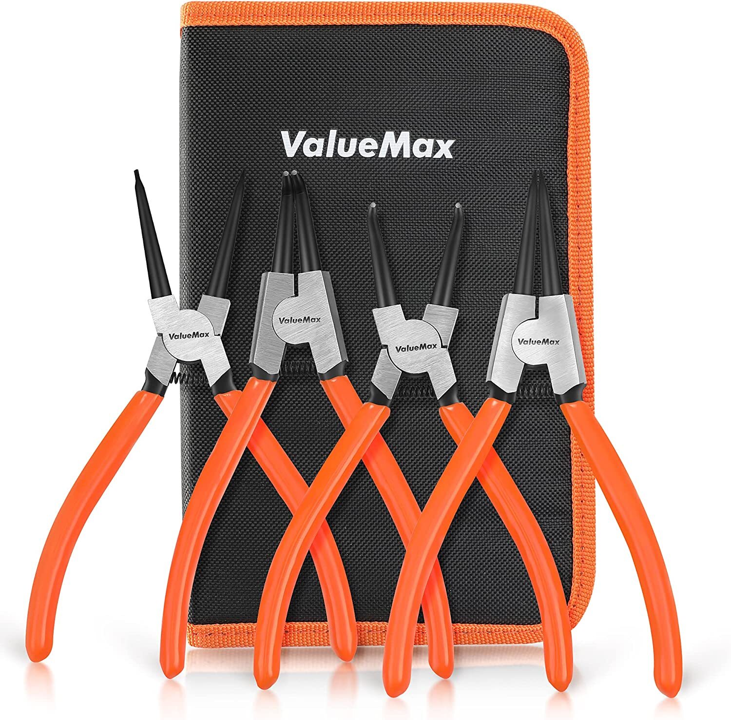 ValueMax 7 Inch 4 PCS Snap Ring Pliers Heavy Duty Set Internal/External C Clip