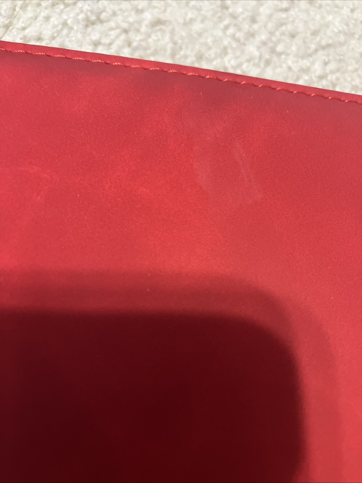 Red Diary Journal Snap Closure Front Pocket Good Condition