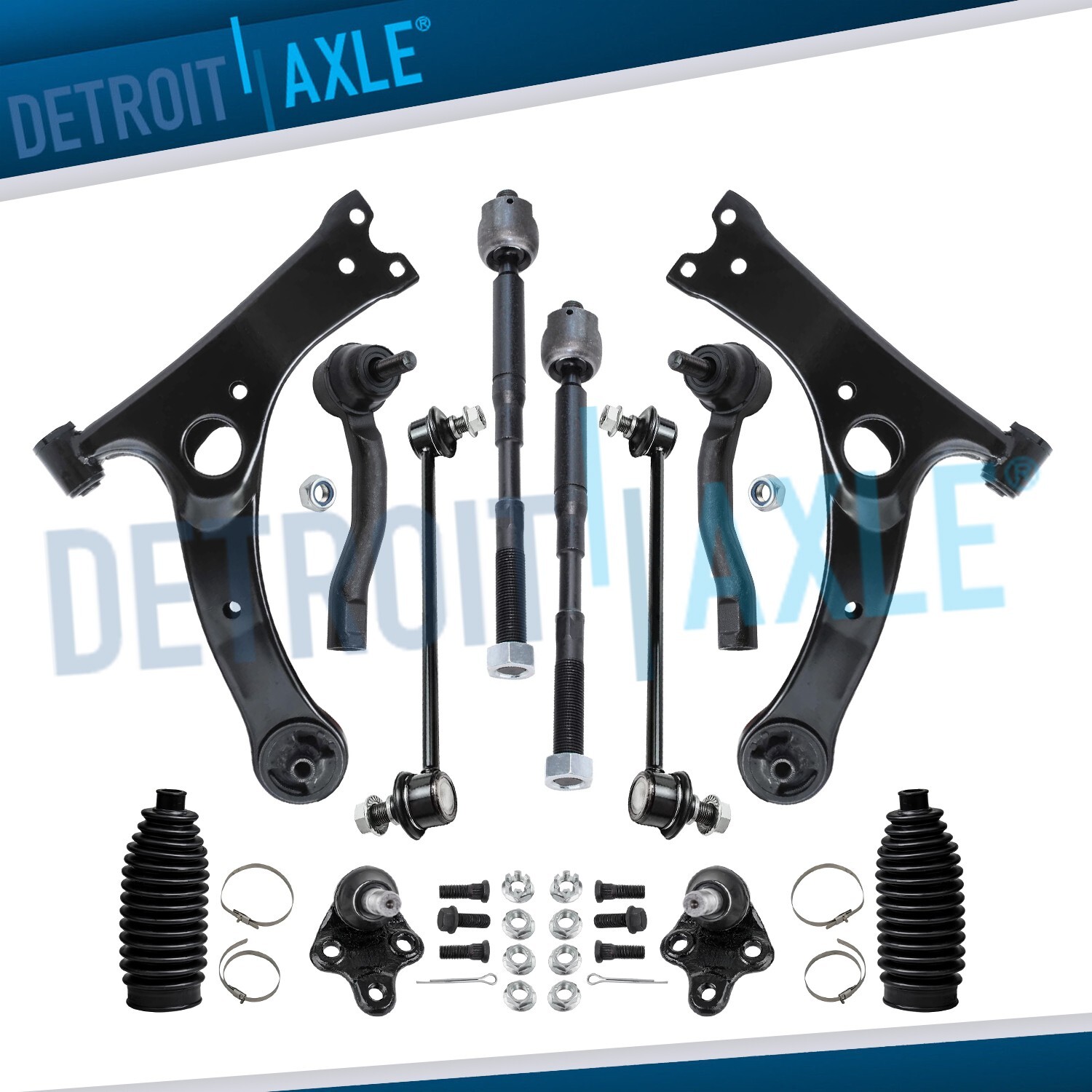 Front Lower Control Arm Ball Joint Tie Rod Sway Bar for 2003-2008 Toyota Corolla