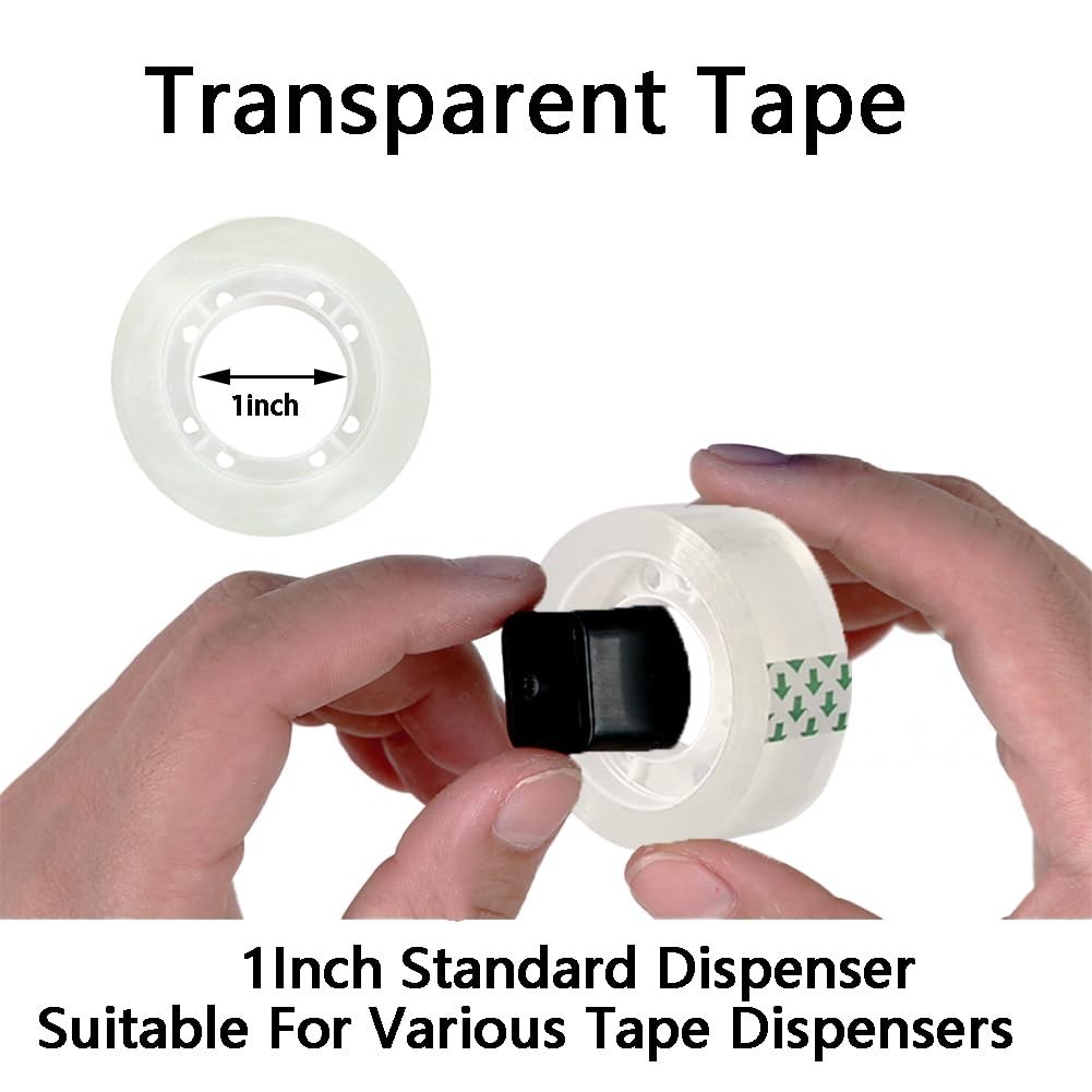 Clear Transparent Tape Rolls 3/4" x 1000" Dispenser Refill 6 Tape Rolls Scotch