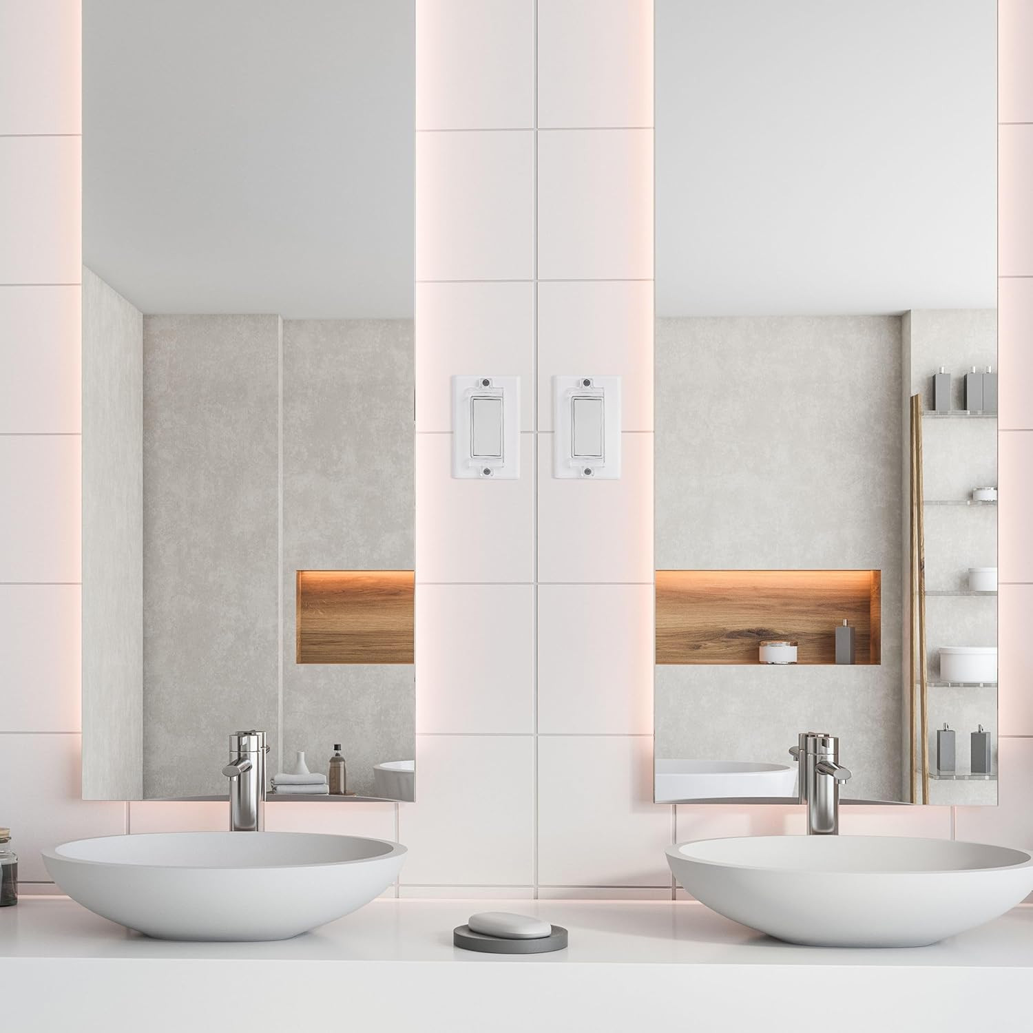 Bates Magnetic Light Switch Guard, 2 Pack, Clear, Child Proof Cover, Lock, Wall