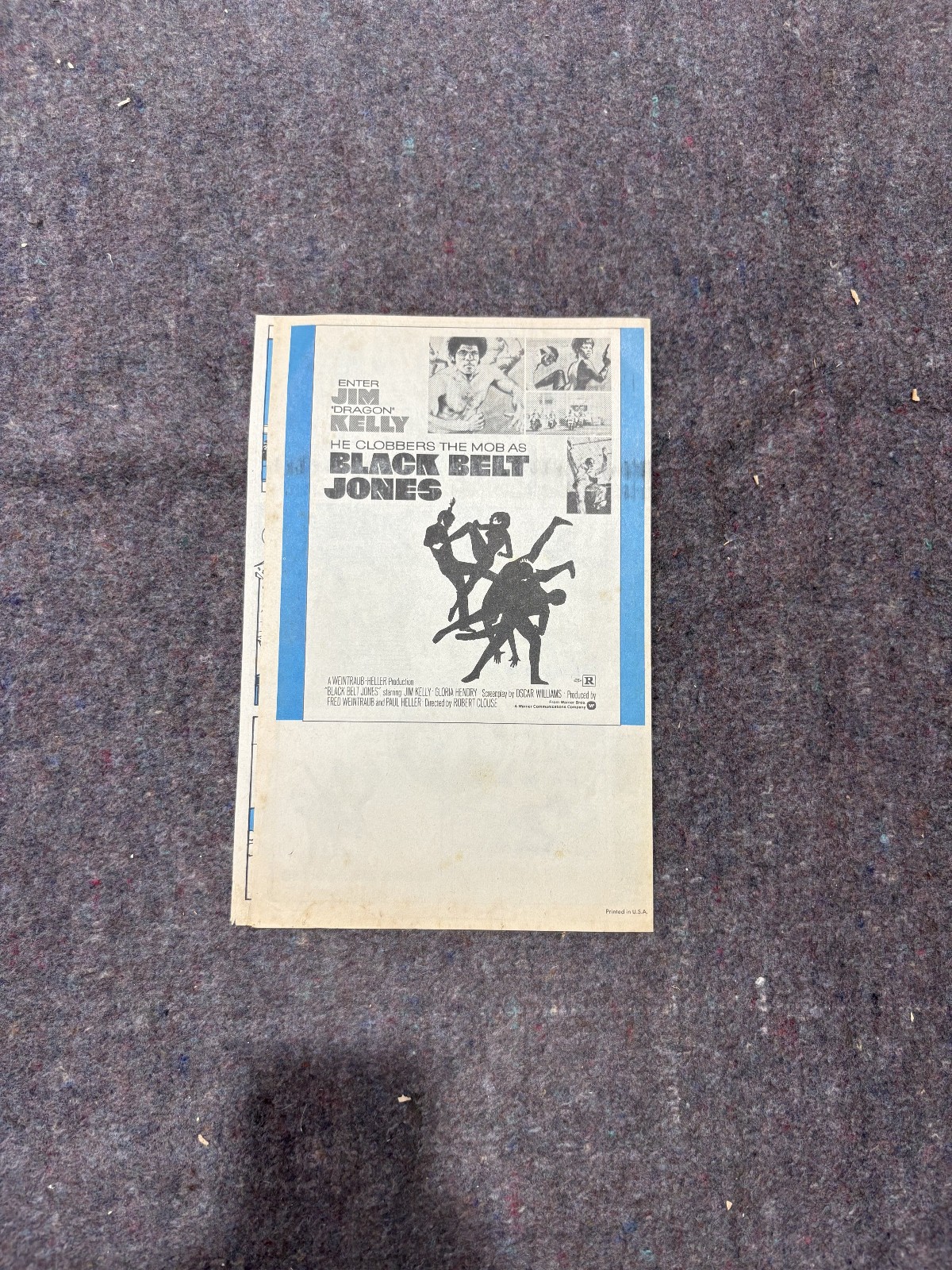 BLACK BELT JONES herald 1974 Jim Dragon Kelly vs The Mob kung fu comic strip