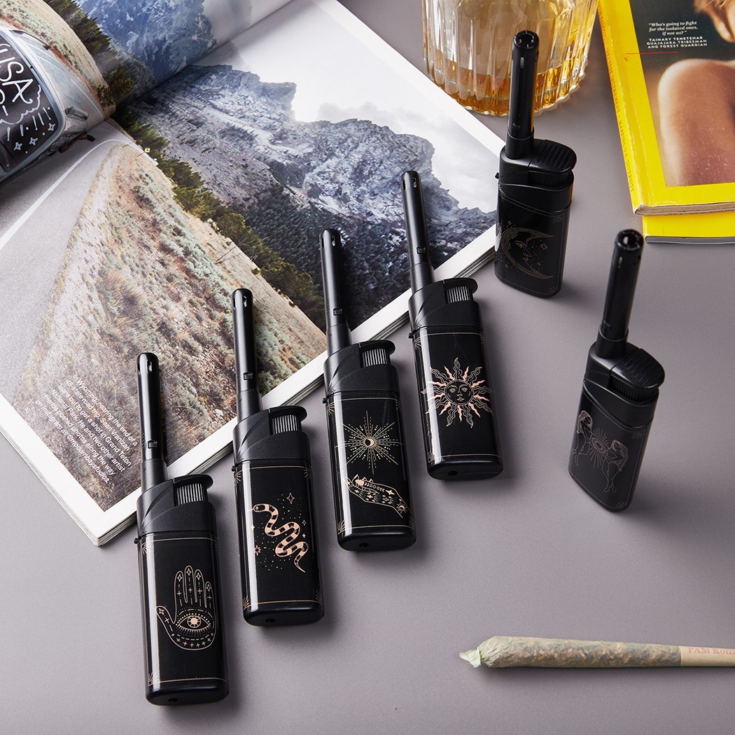 (Butane Included) 6PCS Multipurpose Candle Lighter Refillable Long Wand Lighters