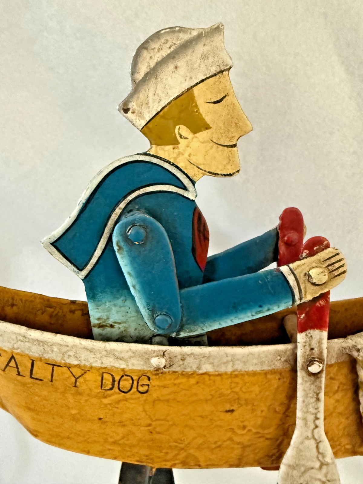 Authentic Models Nautical Salty Dog Rowing Sailor 18" Balance Toy See Video