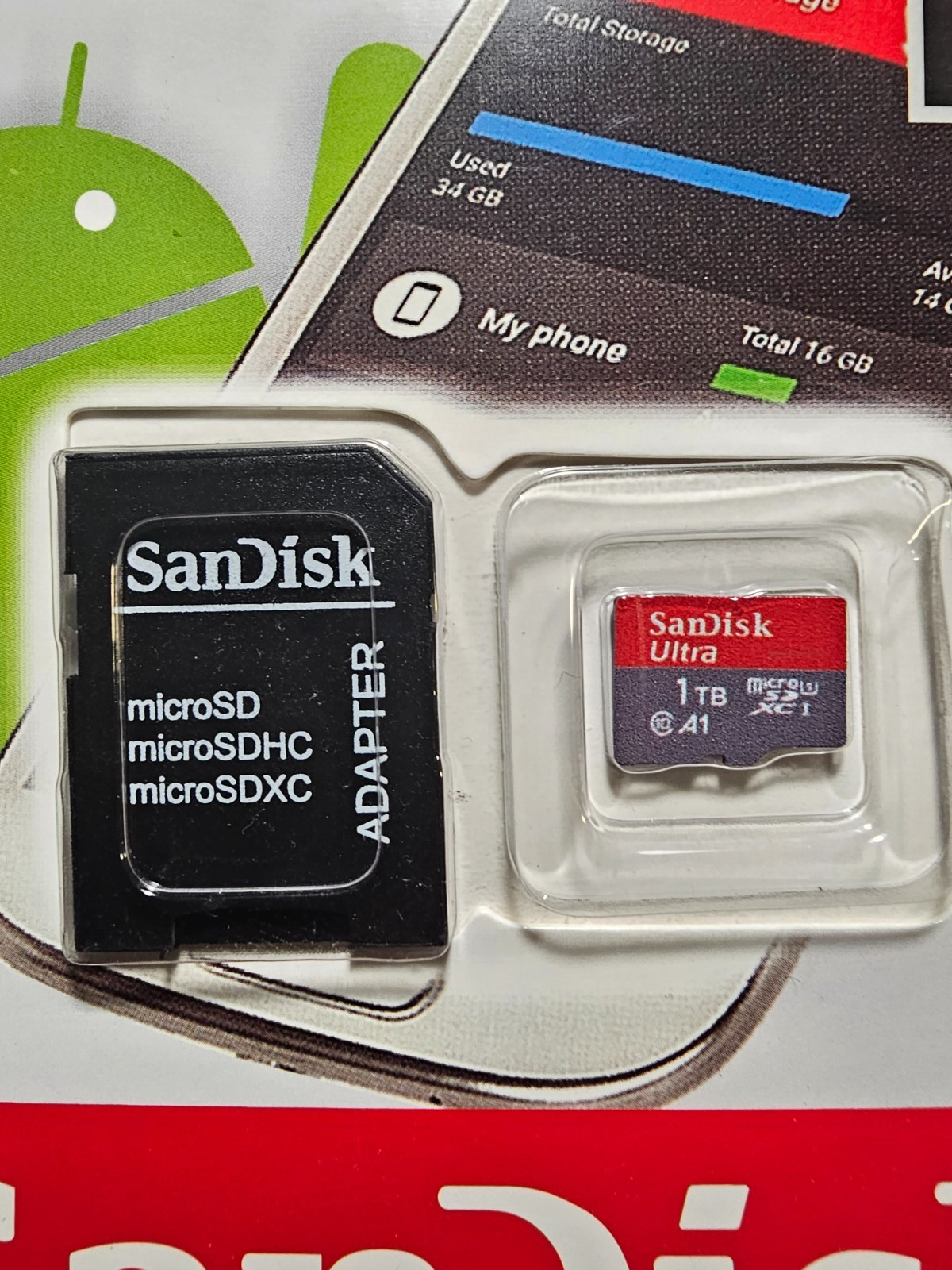 SanDisk Ultra 1TB Micro SD MicroSDXC A1 UHS-I Class 10 4K HD Memory Card