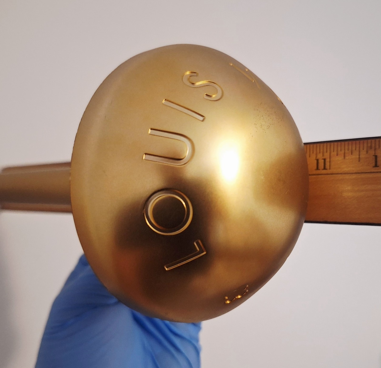 LOUIS VUITTON 2013 Store Window Display Rivet Stud LV Brushed Gold Plastic RARE