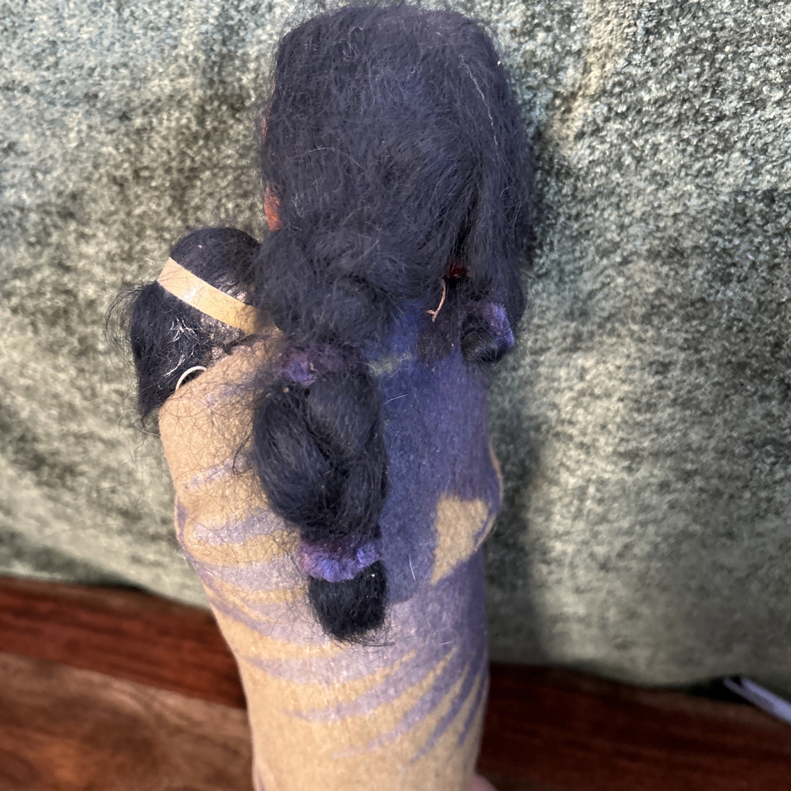 1940s Skookum Bully Good Indian Doll & Papoose 15” Native American