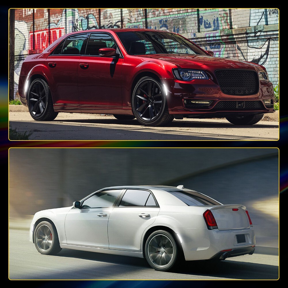 Smoked LED Front & Rear Side Marker Lights For 2015-2023 Chrysler 300 300C 300S