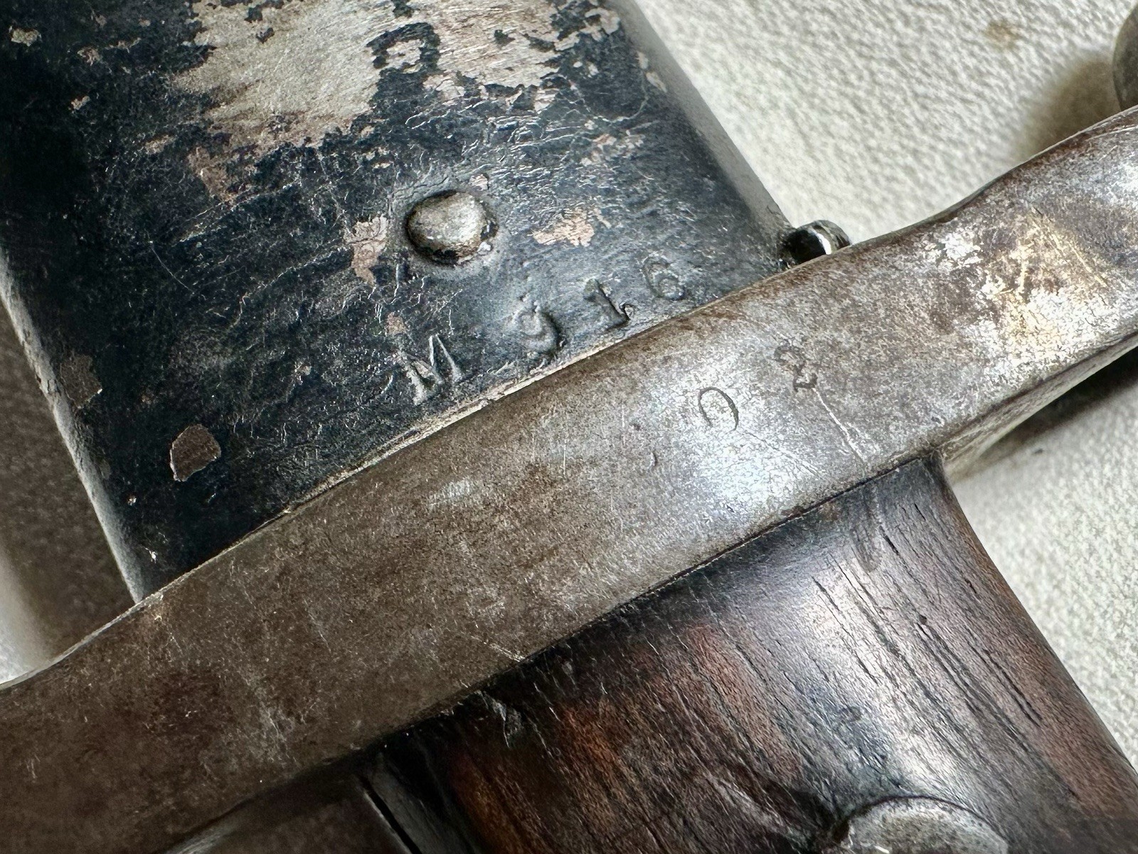 1886 WWII Portuguese Bayonet with scabbard