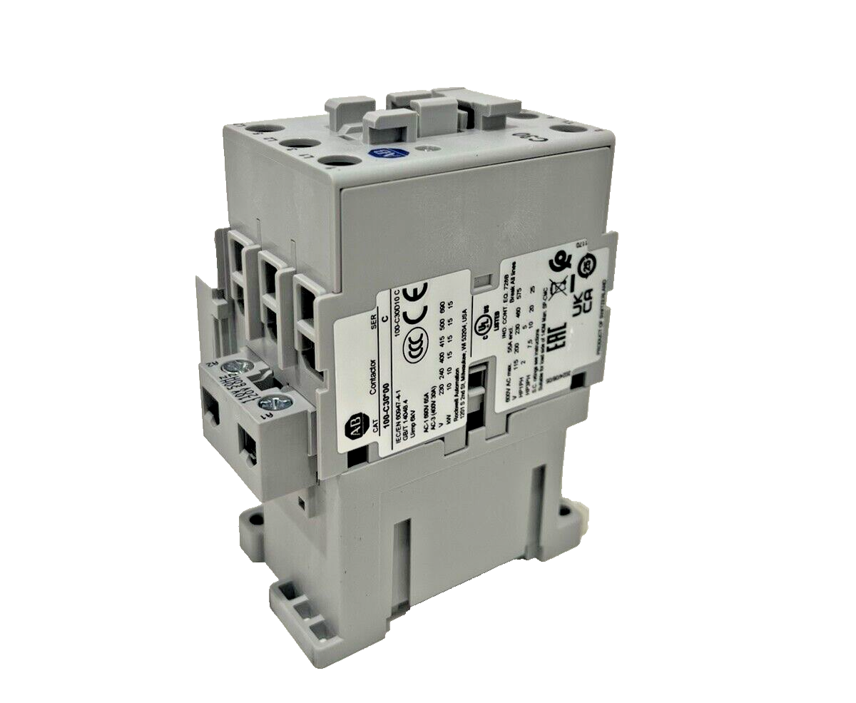 Allen-Bradley 100-C30D10 IEC Contactor 30 Amp 120V 100C 3 poles NewInBox US STOC