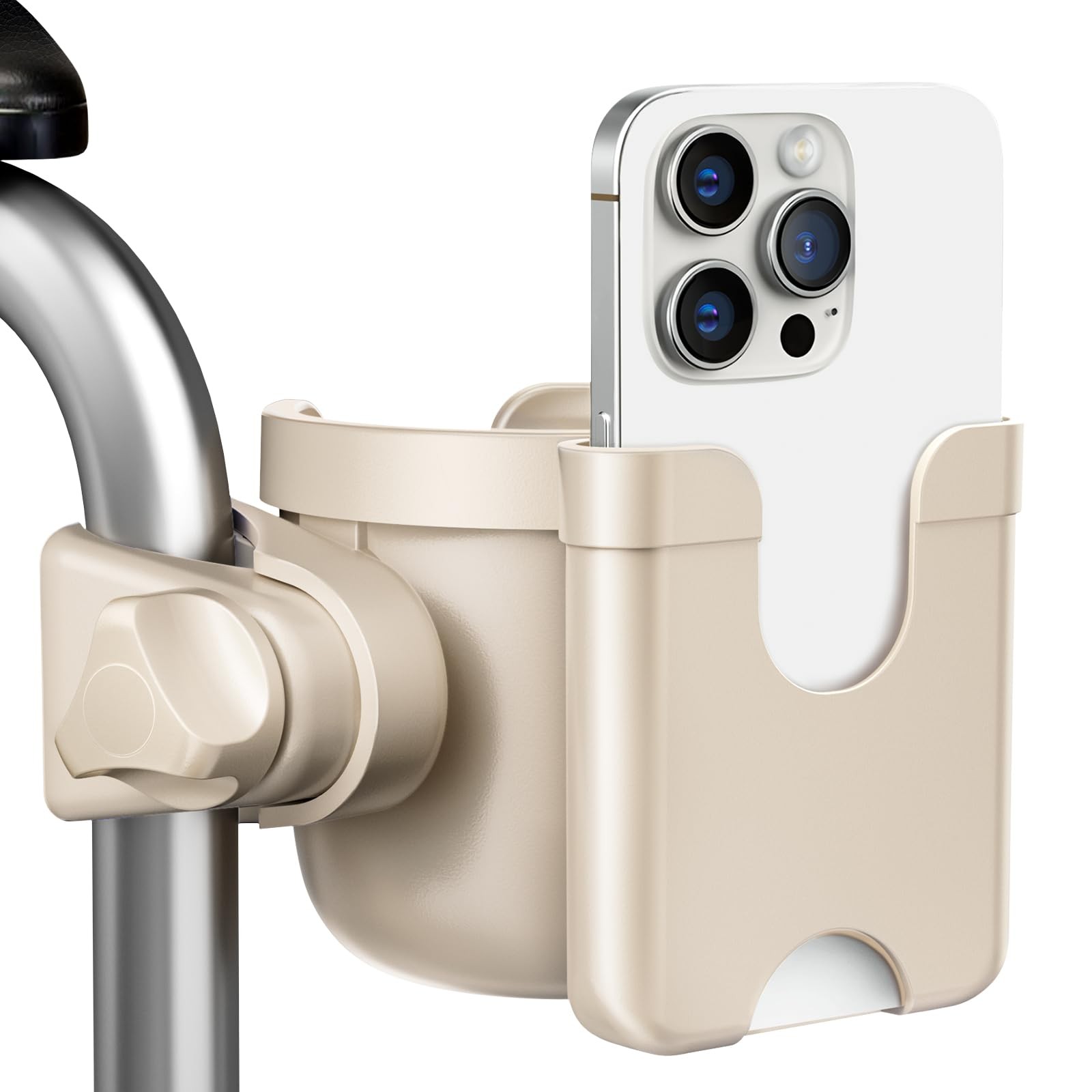 Cup Holder for Walker, Wheelchair Cup Holder with Phone Holder, Rollator