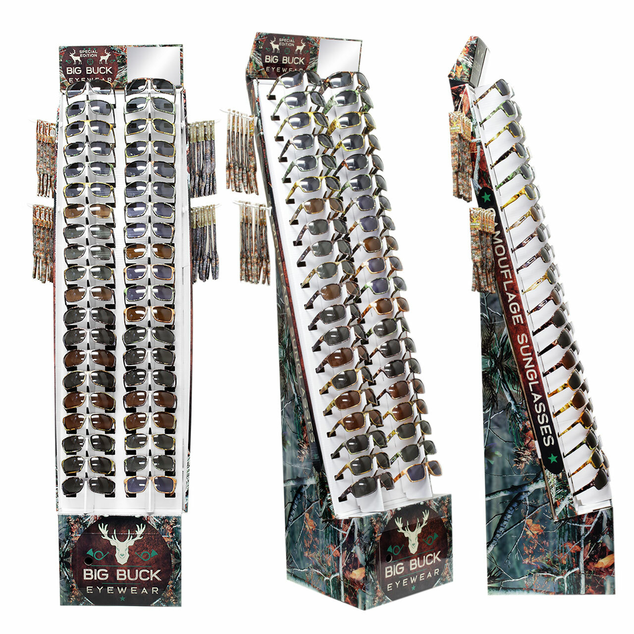 WHOLESALE SUNGLASSES CAMO SPORT STYLES 180 PCS WITH DISPLAY BULK LOT SUNGLASS