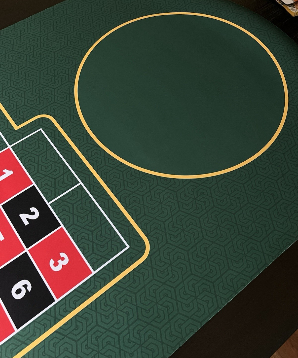 Feltectors Custom Made No Zero Roulette Table Neoprene Mat 73x31.5" w/ Carry Bag