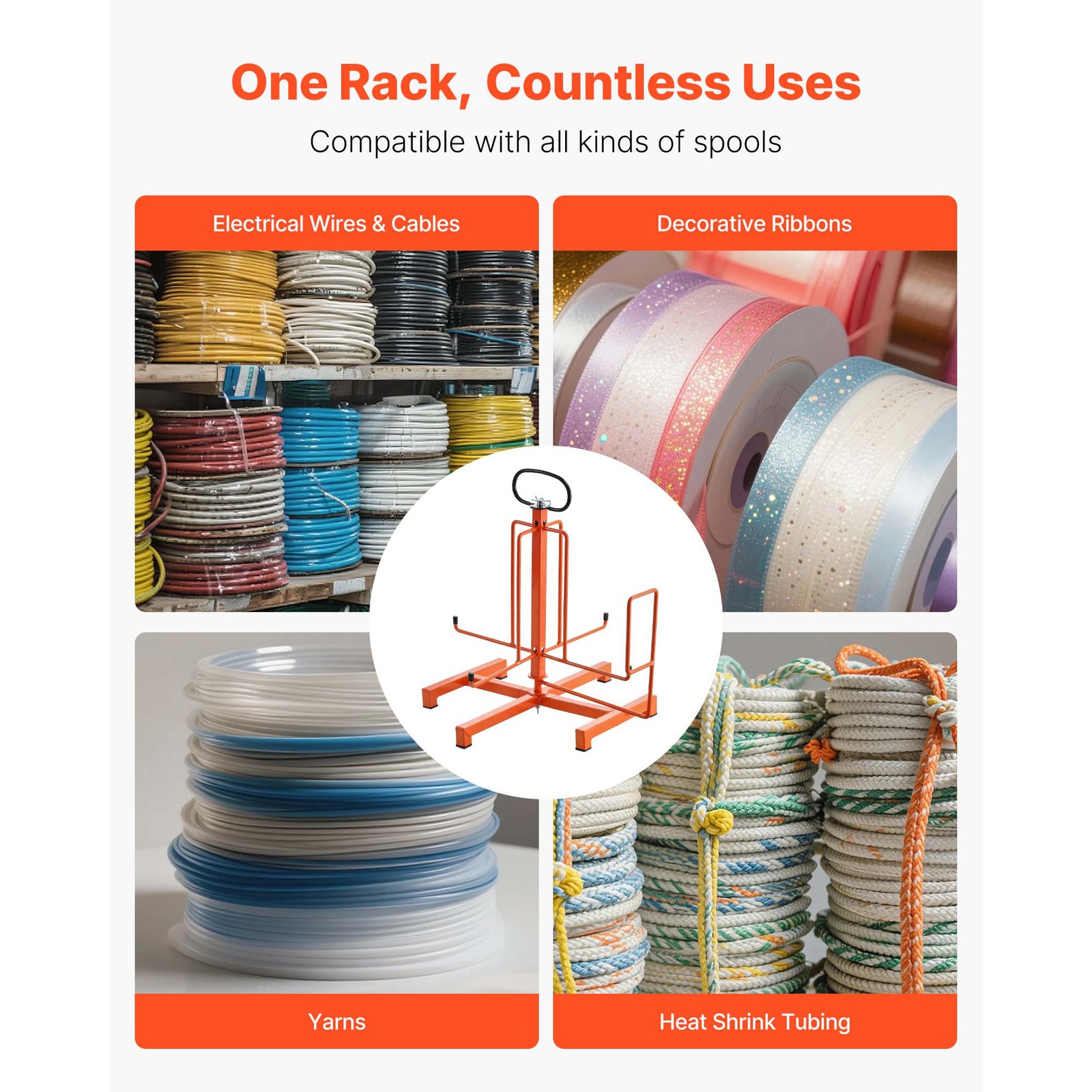 Cable Dispenser Floor or Stud Mounted Portable for Electrical Industrial Retail