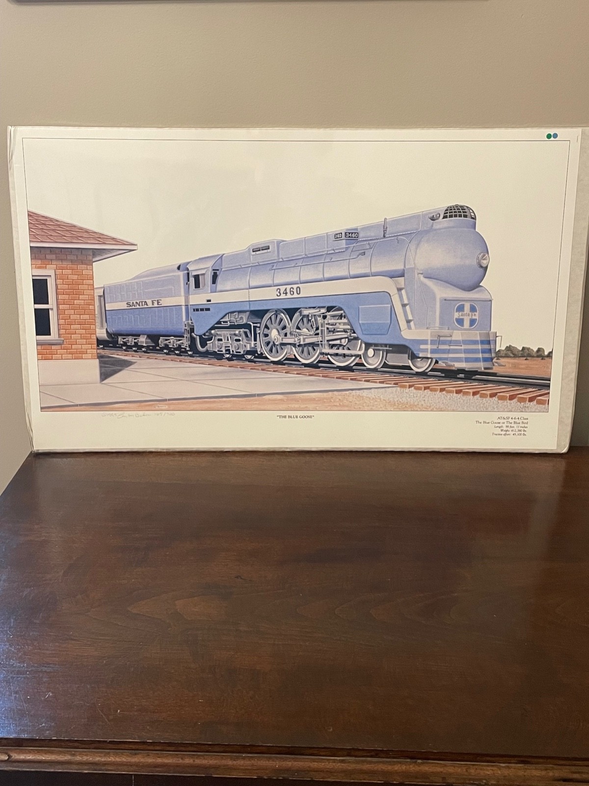 Vintage Santa Fe AT&SF "BLUE GOOSE" Print • 1995 Limited Edition 105/700 Signed