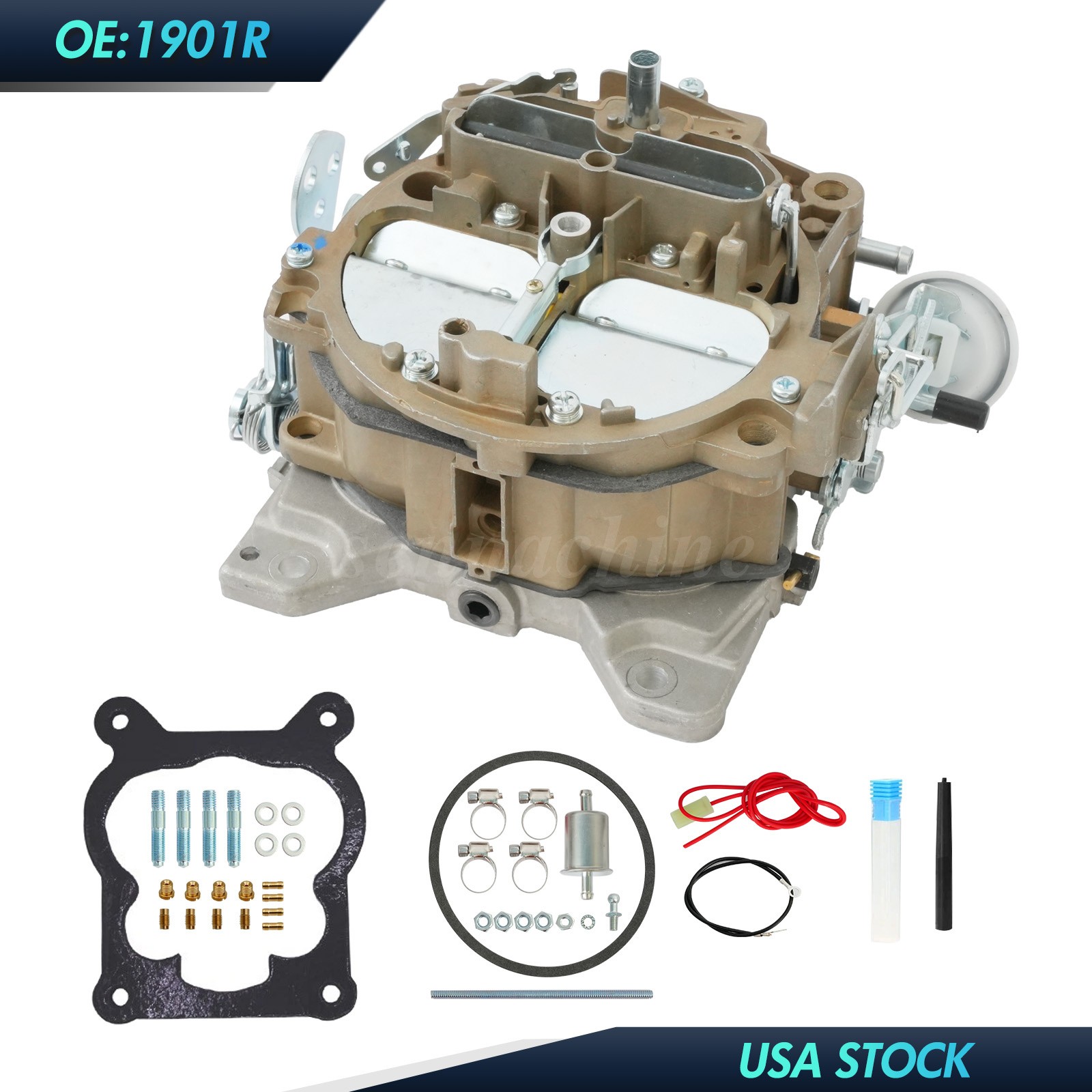 Quadrajet Carburetor For Chevy GMC 327 350 396 427 454 750CFM 4 Barrel OE:1901R