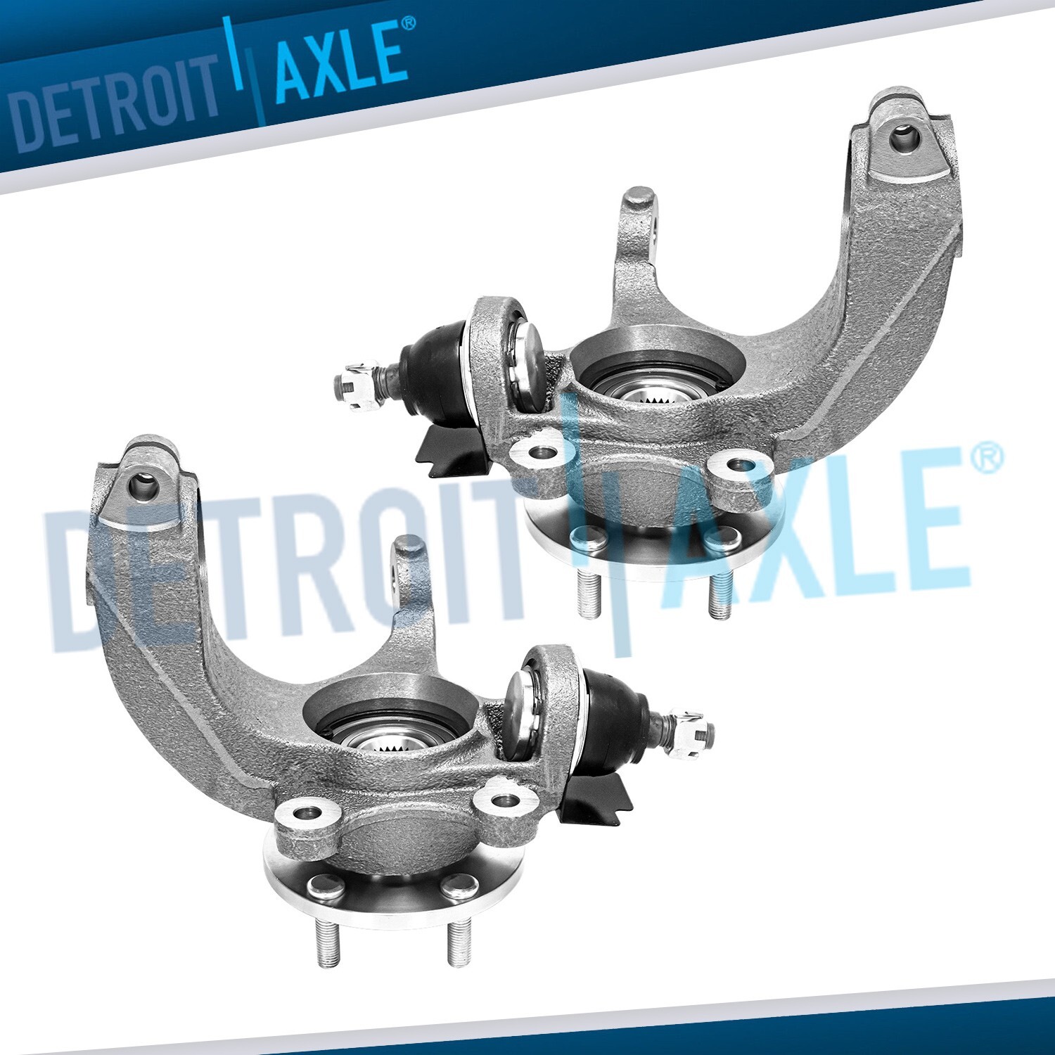 Front Steering Knuckles Wheel Hub Bearings for 2010 - 2013 Ford Transit Connect