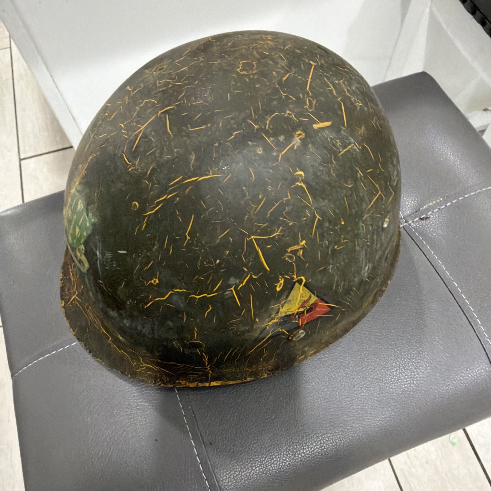 Original WW2 WWII Helmet Liner Armored Division