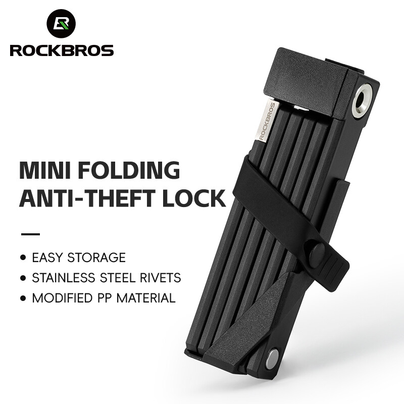 ROCKBROS Folding Bike Lock Heavy Duty Anti Theft Smart Secure Guard with Keys