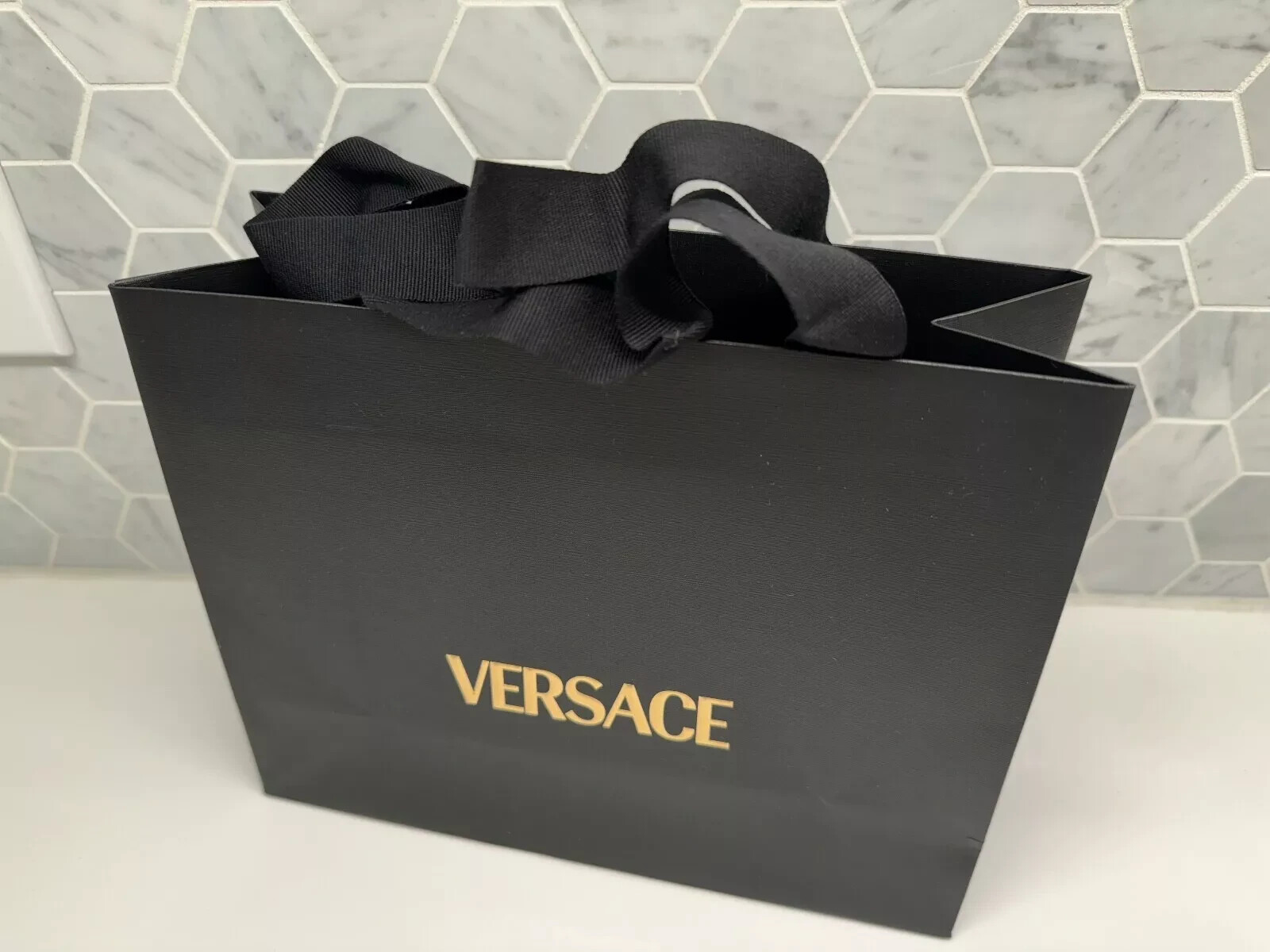 Versace Shopping Bag & Gift Box Black/Gold - Small, Medium, Large - Choose Size