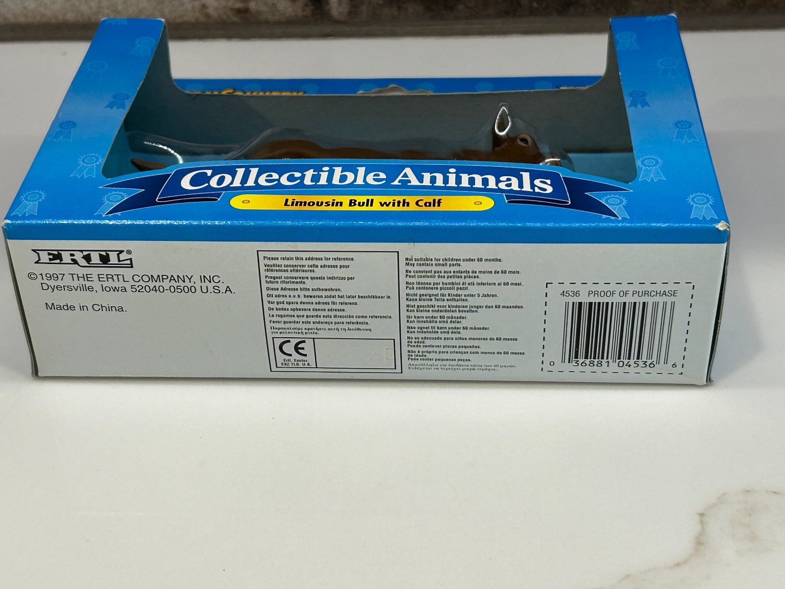 Vintage Ertl Farm Country Limousin Bull & Calf/ Charolais Bull with Calf NIB