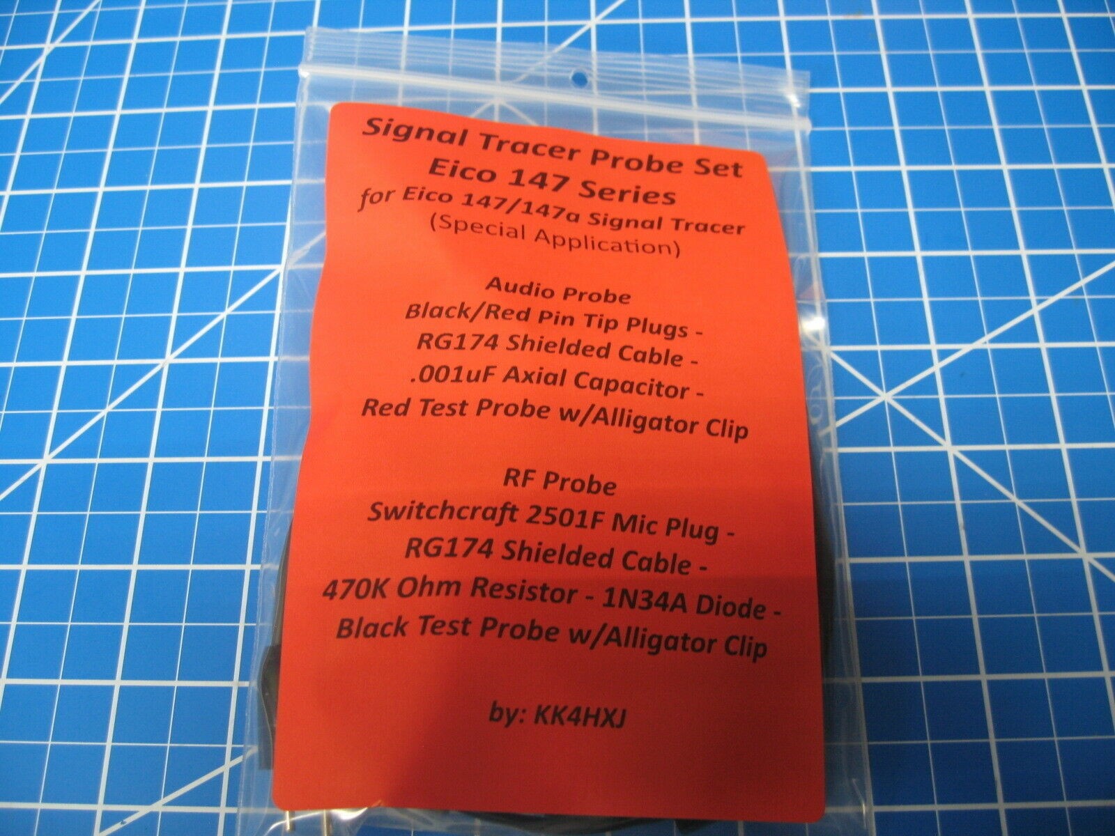 Custom RF & Audio Probe Set for Eico 147/147A & 145A Signal Tracer - Assembled