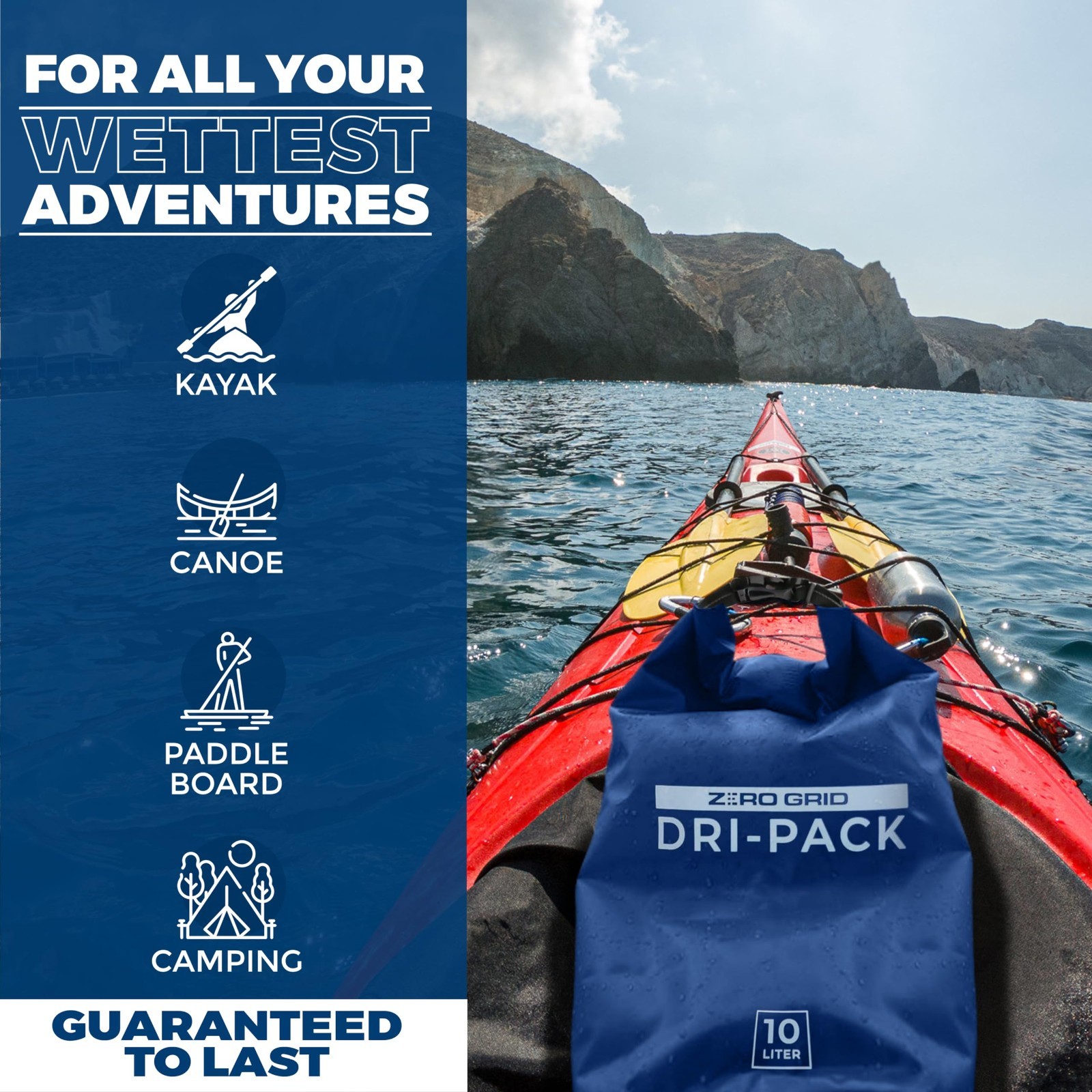 Zero Grid Dry Bag Waterproof Keep Goods Dry (40 Liter)