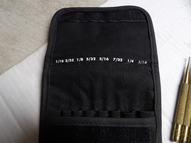 Starrett #565 Brass Drive Pin Punch Set 4-Inch with Pouch Used