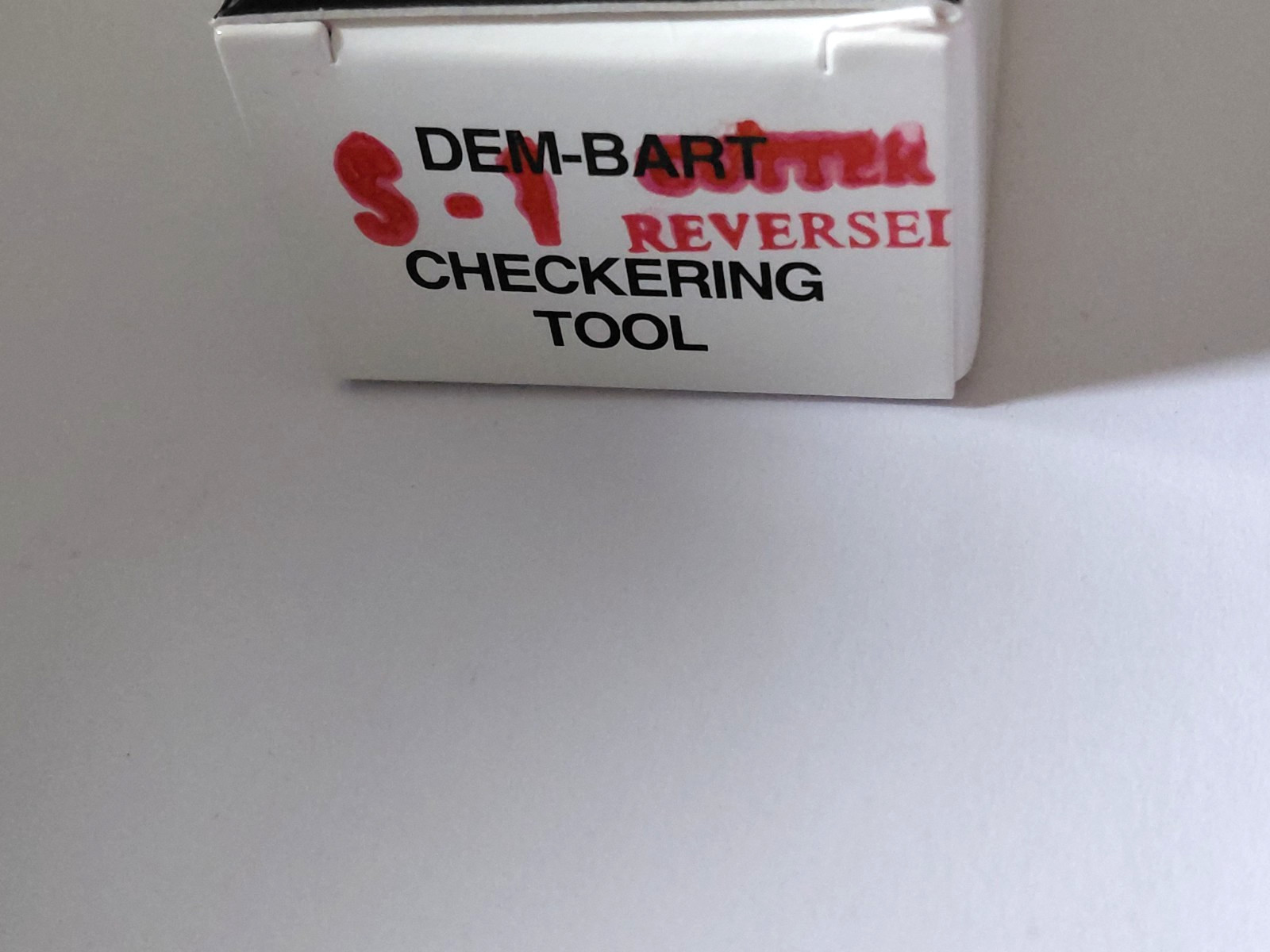 1 DEM-BART S-1 CHECKERING TOOL. "NEW"