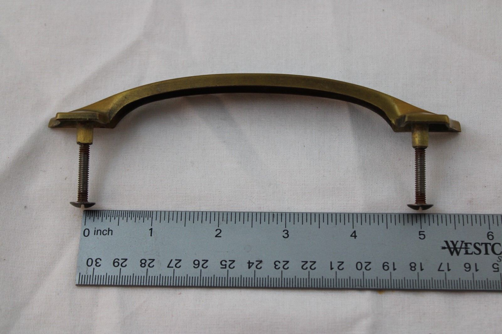 5 Vintage Keeler Brass Co Drawer Pulls Cabinet Handles MCM 7641 (4) & 7642 (1)