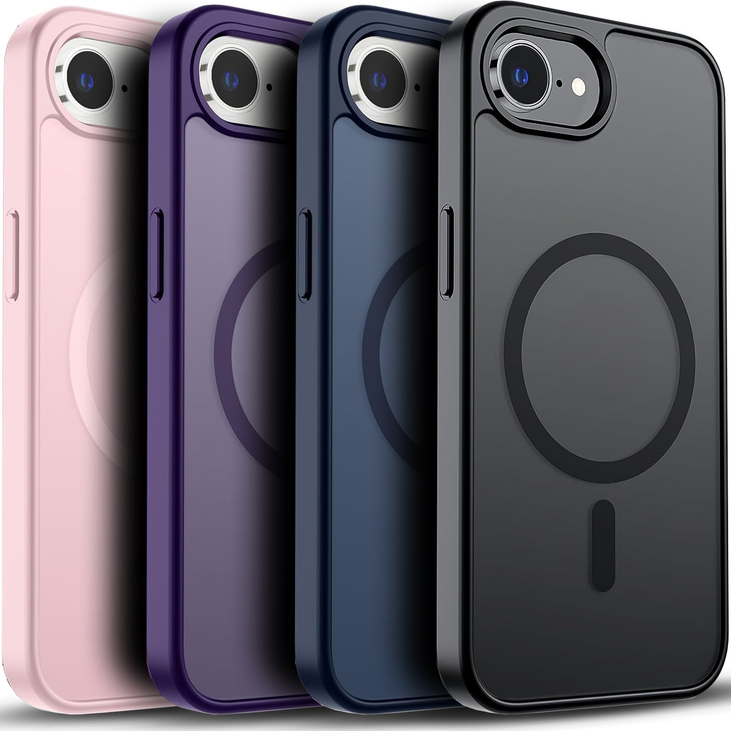 For iPhone 17e Case 16e Phone Cover Magnetic Shockproof Frost + Tempered Glass