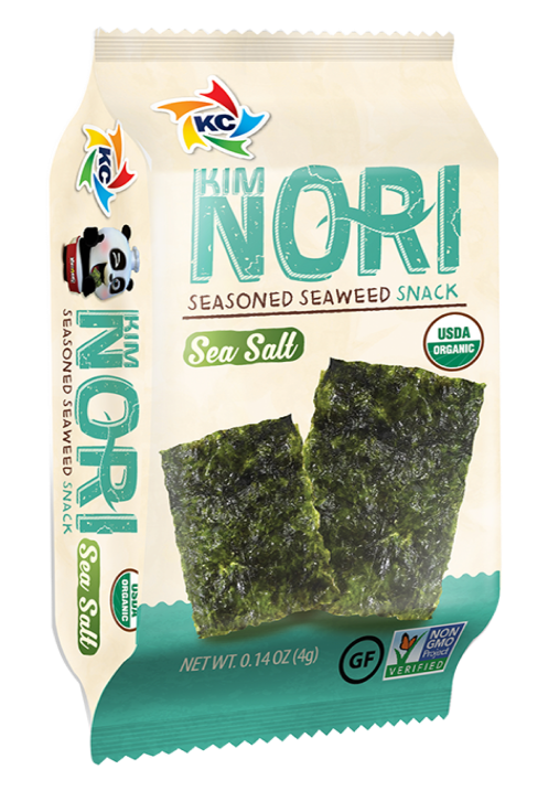 36 Packs Organic Kimnori Seasoned Roasted Seaweed Snacks - Sea Salt Kim Nori