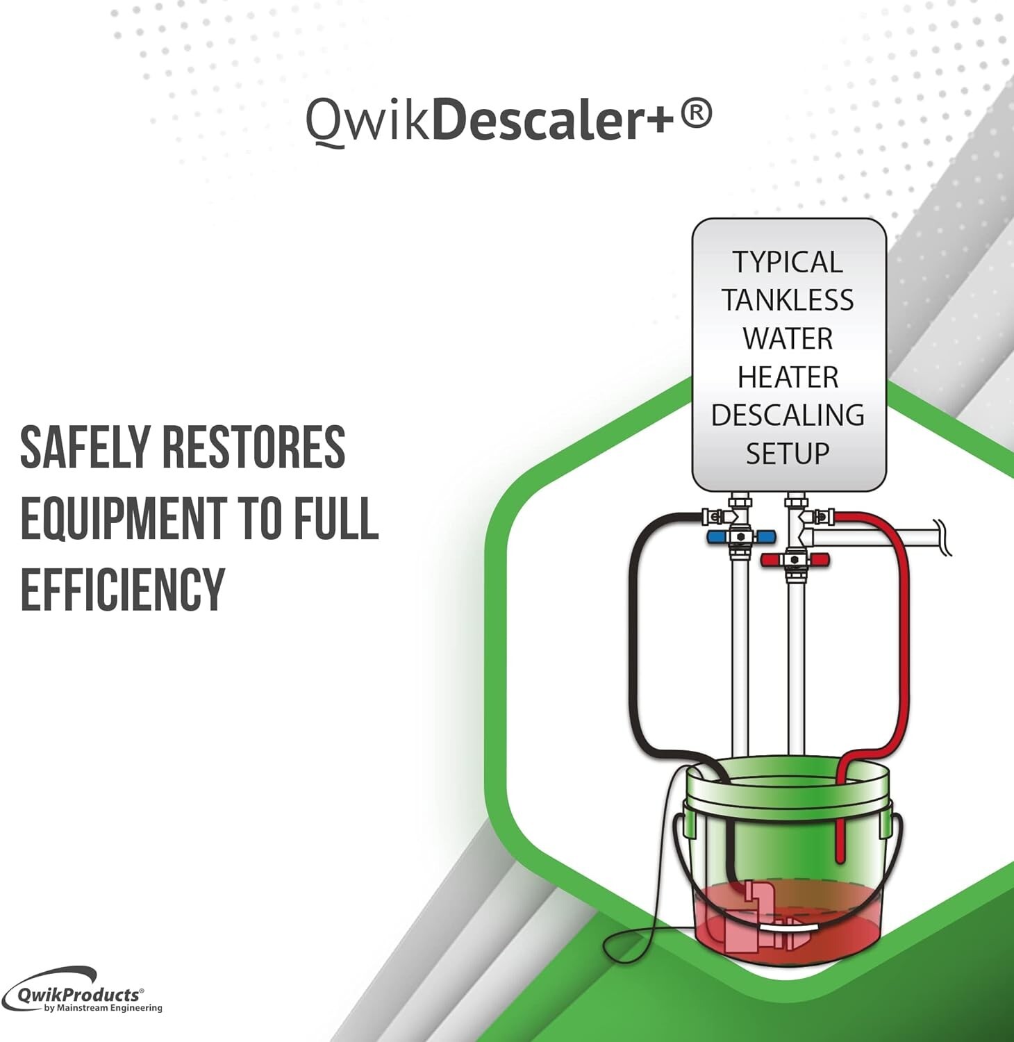 QwikDescaler + Cleaner Water Descaler Solution Tankless Water Heater - 1 Gallon