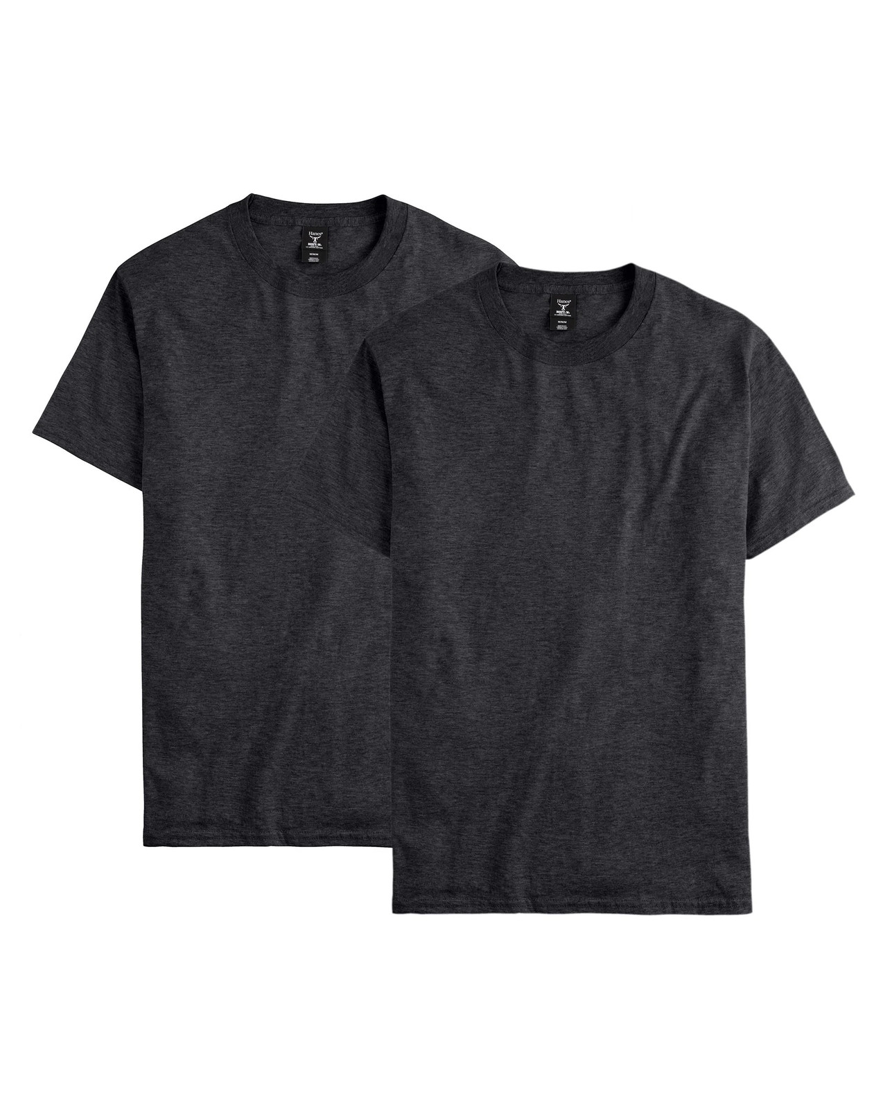 Hanes T-Shirt 2-Pack Men's Beefy Short Sleeve Crewneck Ring Spun Cotton S-5XL